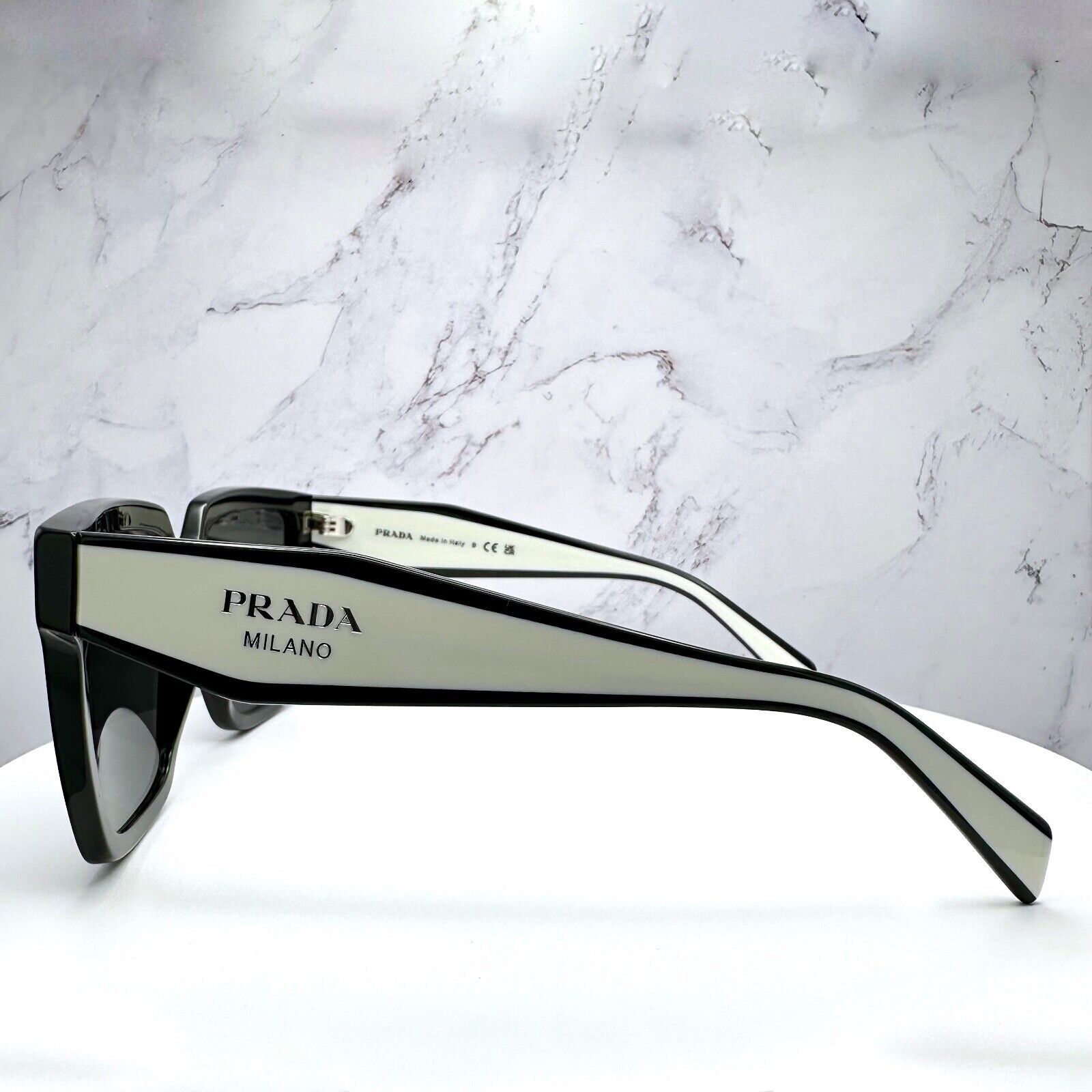 Prada New Prada Sunglasses Black White Symbole Logo Authentic Size ONE SIZE - 16 Thumbnail