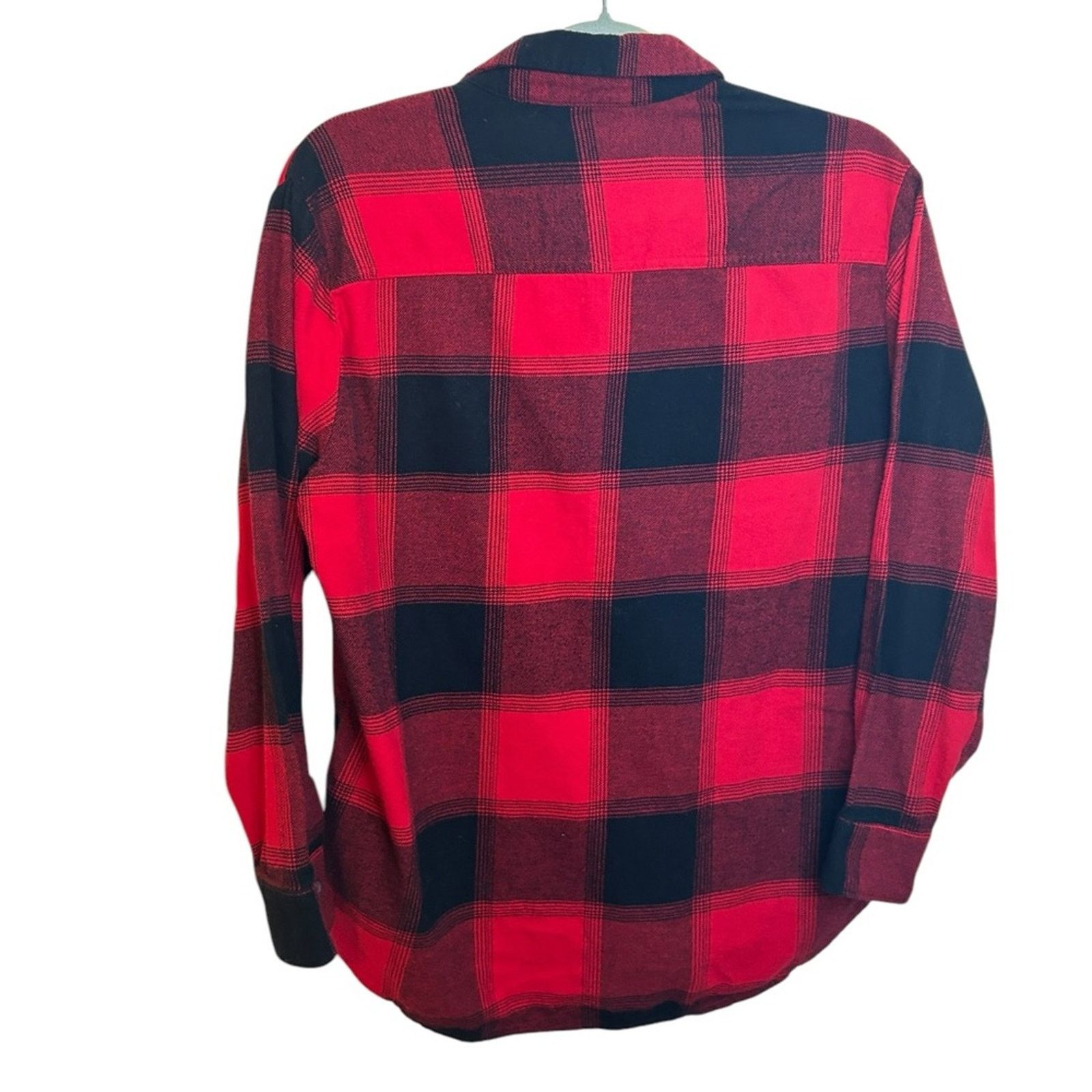 Old Navy Old Navy Red Buffalo Plaid Boyfriend Flannel Size S / US 4 / IT 40 - 2 Thumbnail