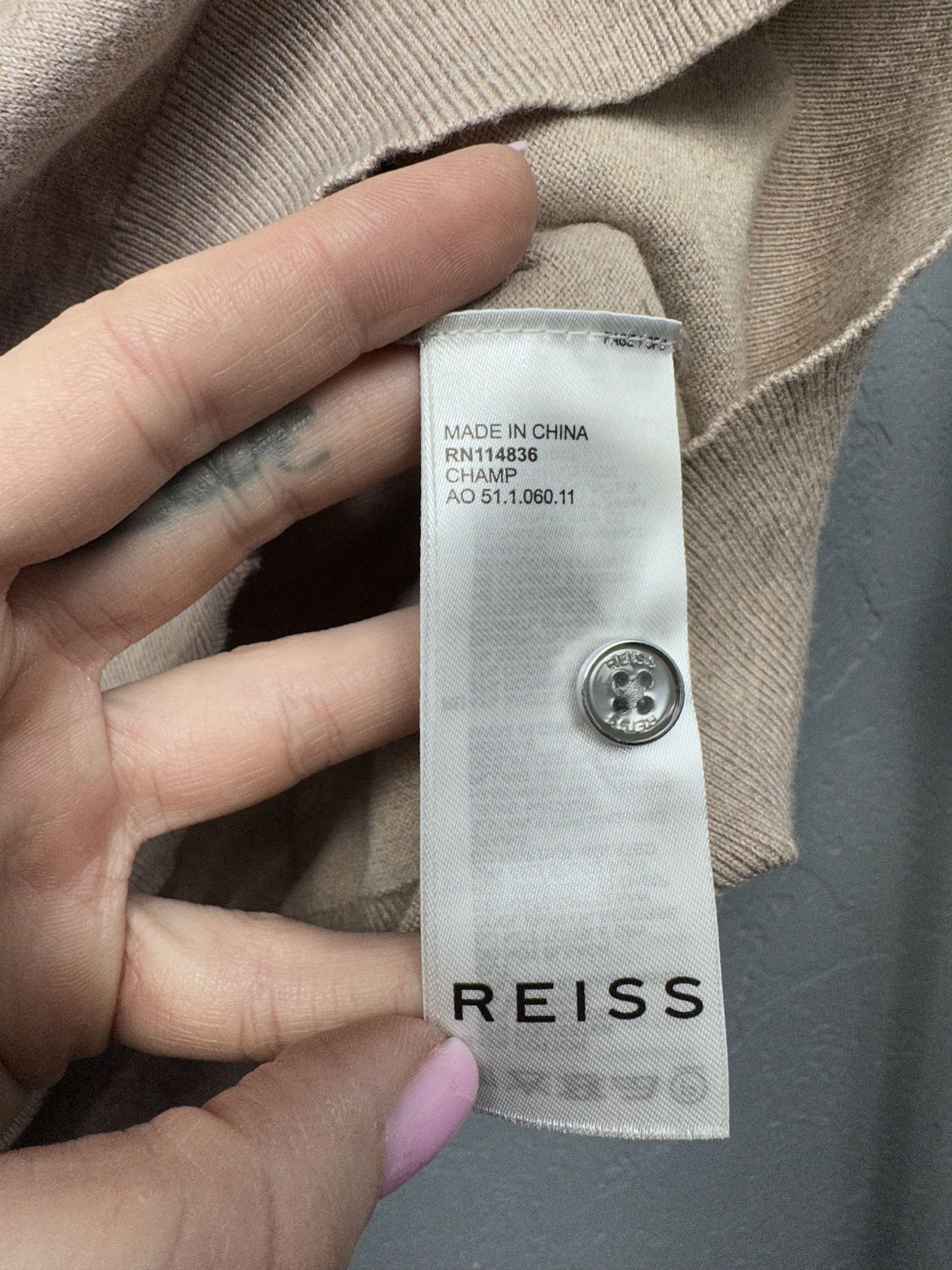 Reiss × Vintage Reiss Mens Polo Shirt Size US S / EU 44-46 / 1 - 4 Thumbnail