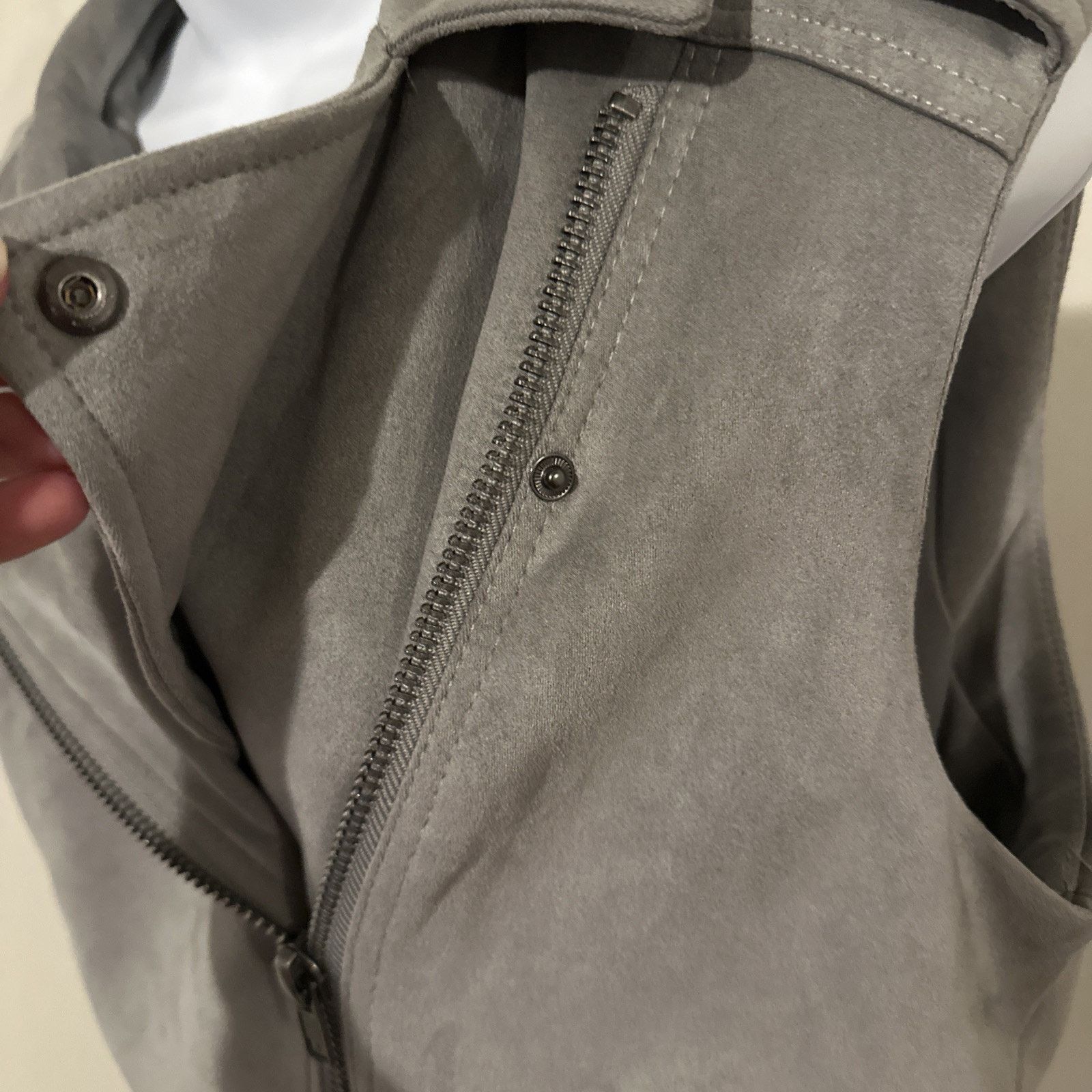 Other Philosophy Republic Clothing Gray Faux Suede Moto Vest - L Size L / US 10 / IT 46 - 3 Thumbnail