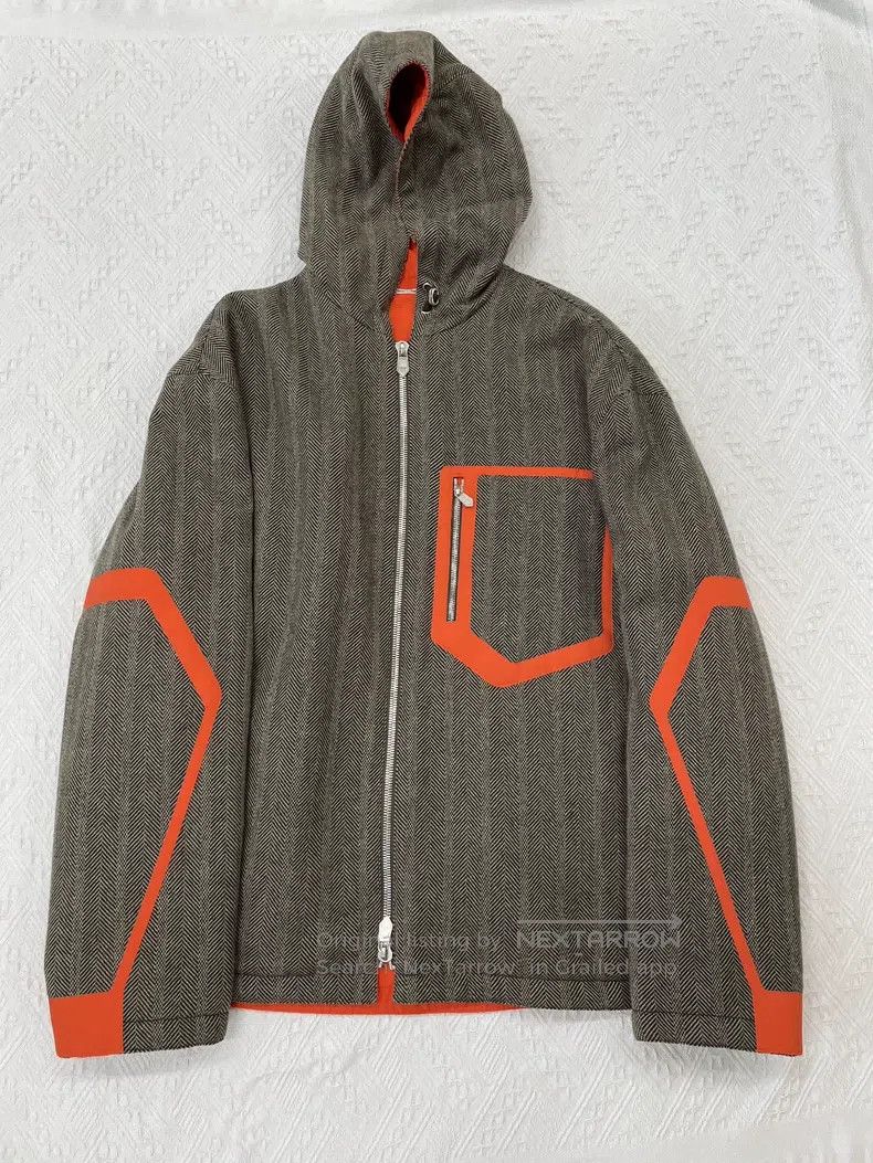 Hermes Hermes Men's Color Blocked Wool Hooded Jacket Size US L / EU 52-54 / 3 - 1 Thumbnail