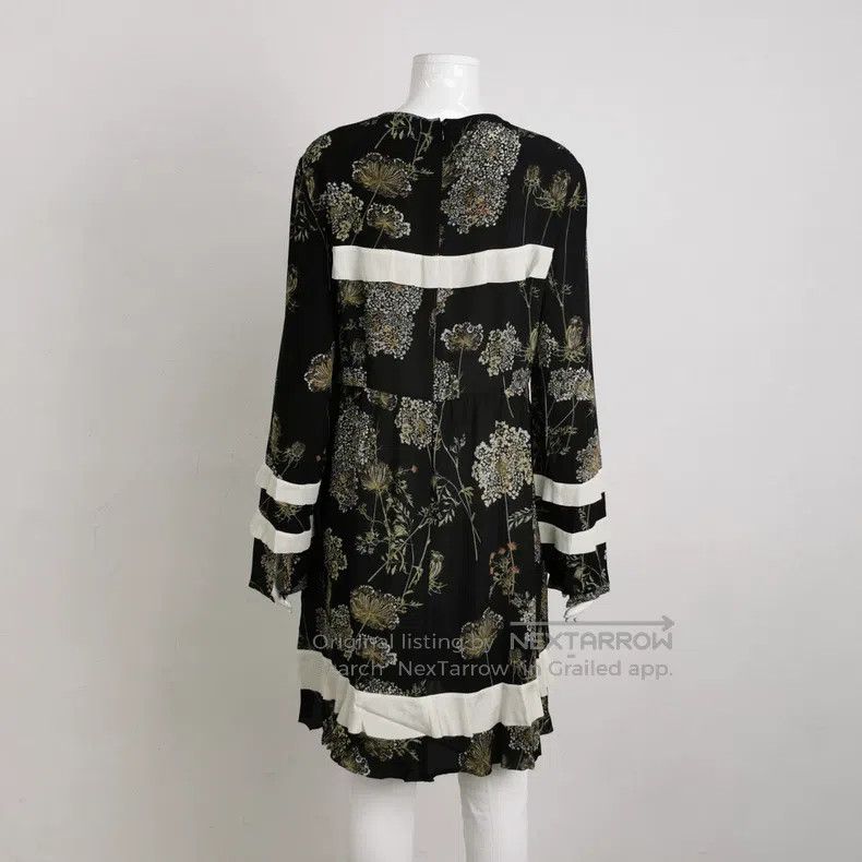 Valentino Valentino Mulberry silk contrasting long-sleeved dress Size XL / US 12-14 / IT 48-50 - 2 Thumbnail