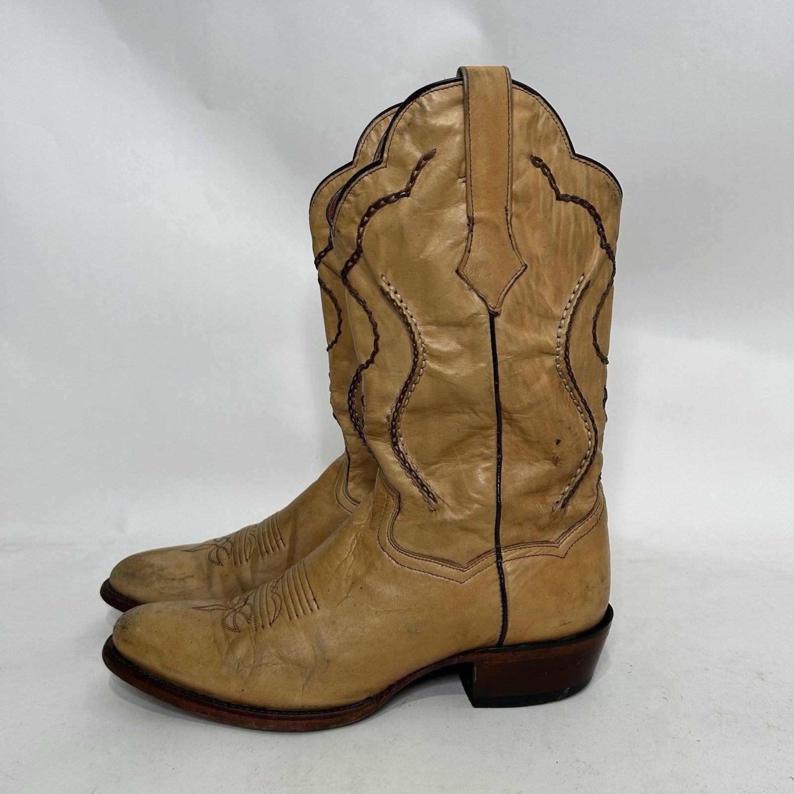 Dan Post Vintage Dan Post Palamino Albany Boots “Cream” Men’s 11D Size US 11 / EU 44 - 5 Thumbnail