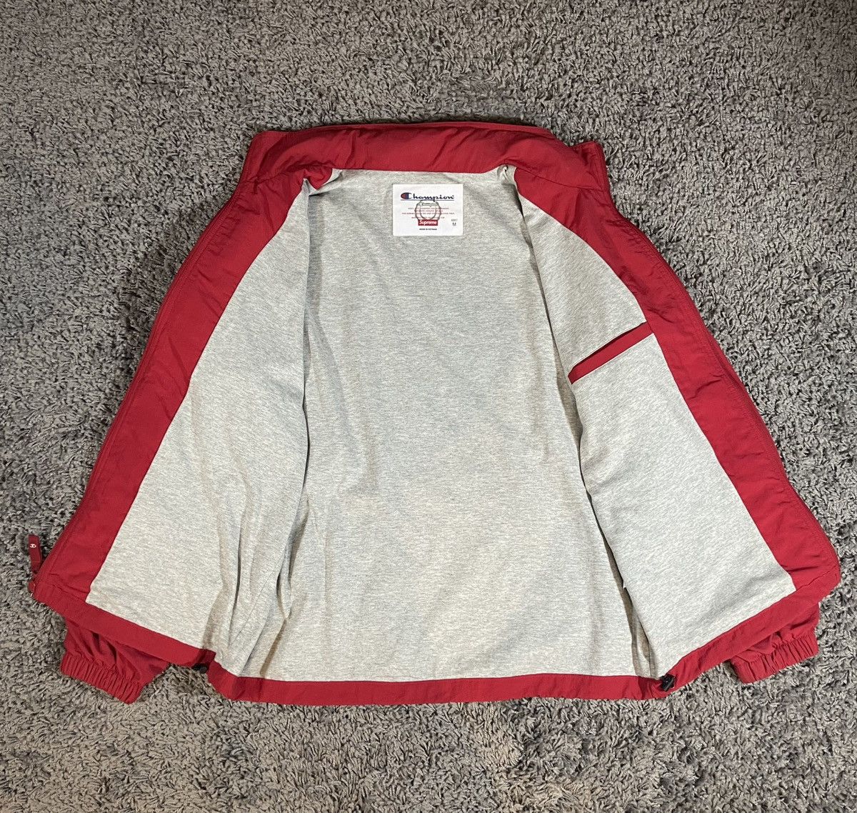 Champion × Supreme 2018SS Supreme Champion Track Hooded Jacket Red Size US M / EU 48-50 / 2 - 13 Thumbnail