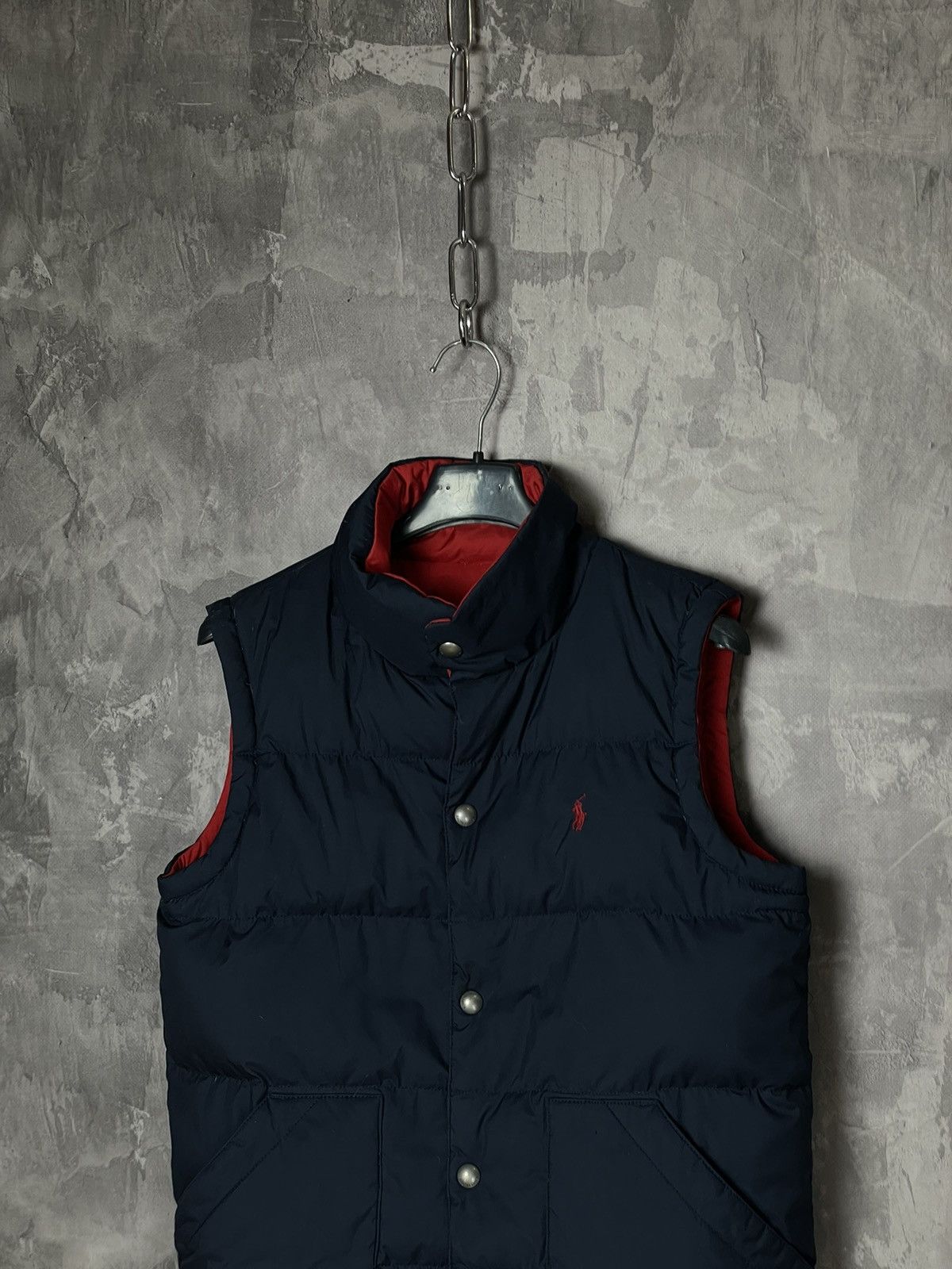 Vintage Polo Ralph Lauren Navy Blue Vintage 90s Puffer Vest Jacket Size S / US 4 / IT 40 - 7 Thumbnail
