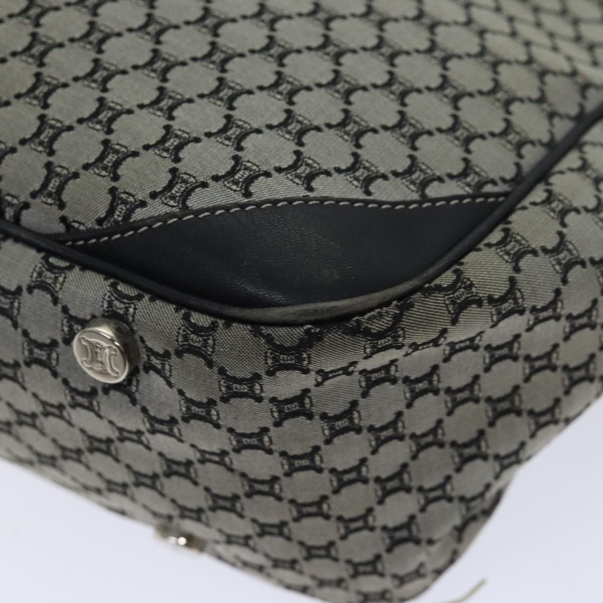 Celine CELINE Macadam Canvas Hand Bag Gray Size ONE SIZE - 15 Thumbnail