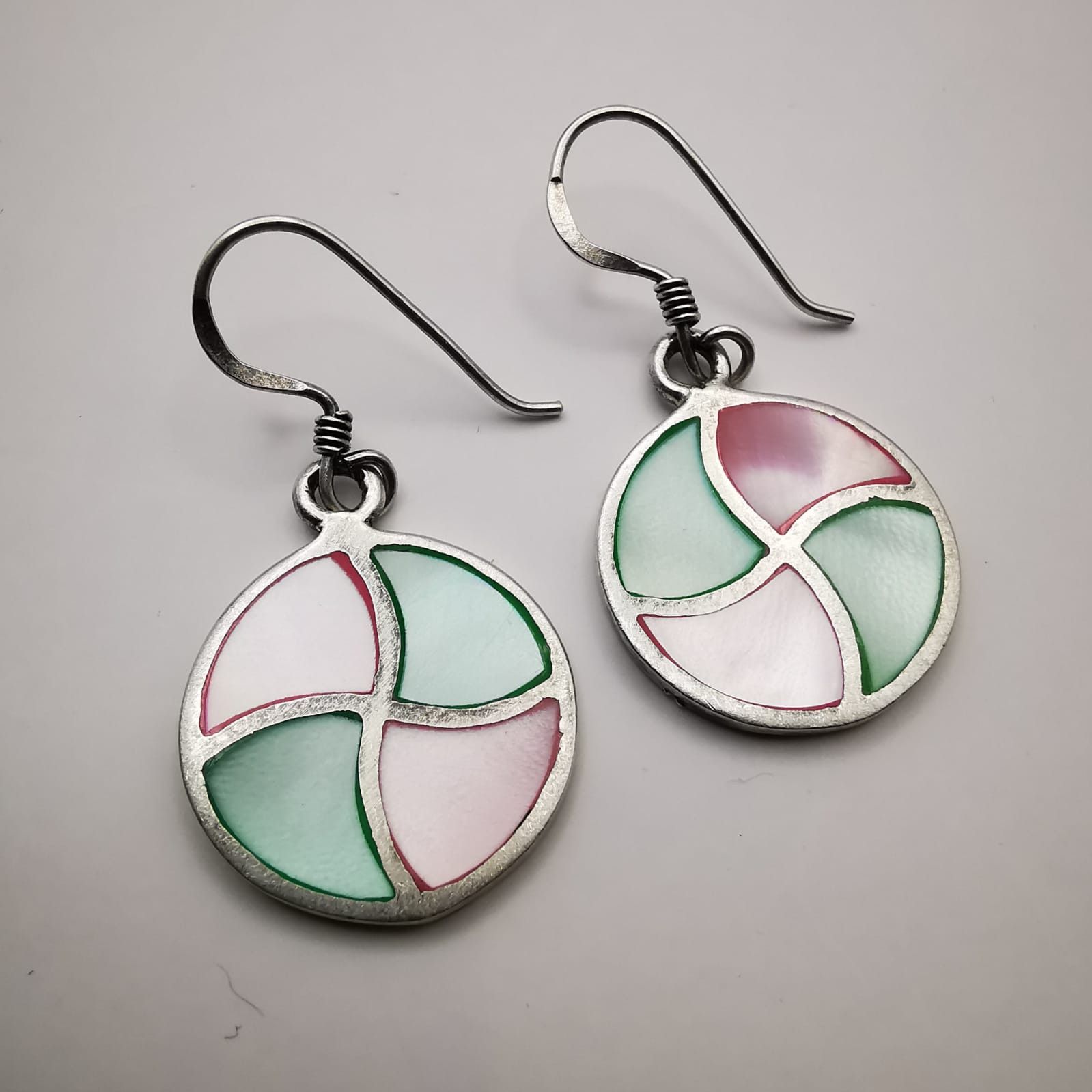 Sterling Silver × Vintage Artwork,Vintag Earrings,925 Silver,Jewelry,Enamel 4,3 g Size ONE SIZE - 1 Thumbnail