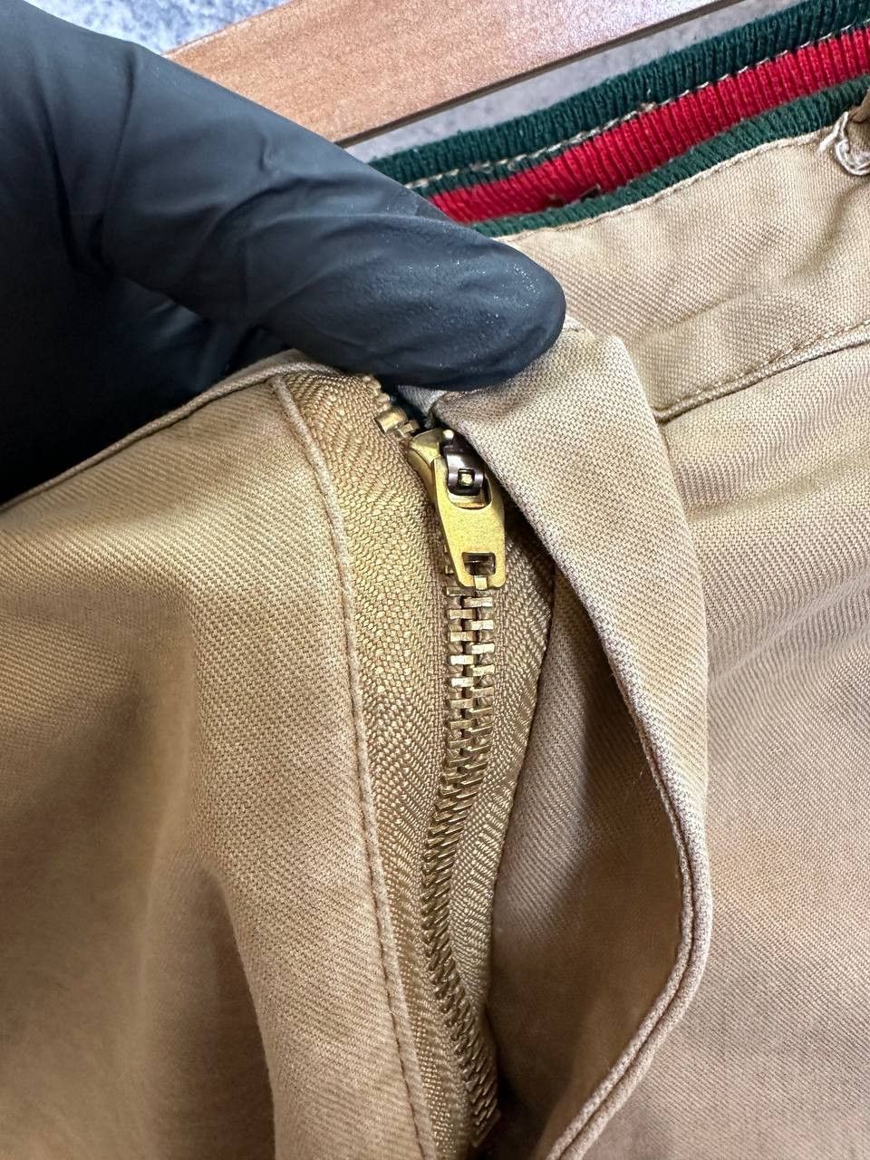 Japanese Brand Kosmo Lupo Beige Chino Pants Stripe Detail Cult Wear Size US 32 / EU 48 - 14 Thumbnail