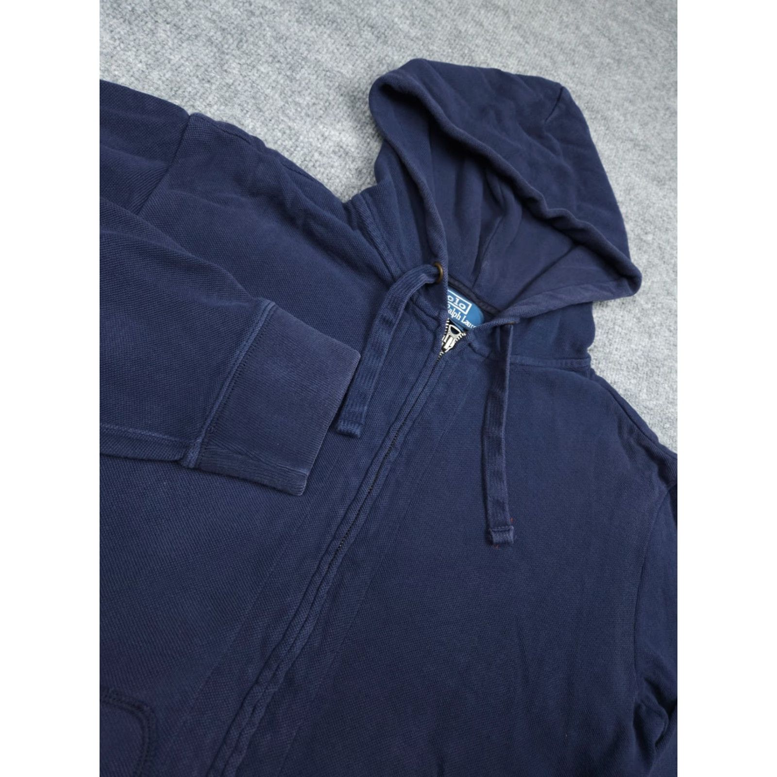 Polo Ralph Lauren VINTAGE Polo Ralph Lauren Full Zip Hoodie Mens Medium Blue Faded Size US M / EU 48-50 / 2 - 3 Thumbnail