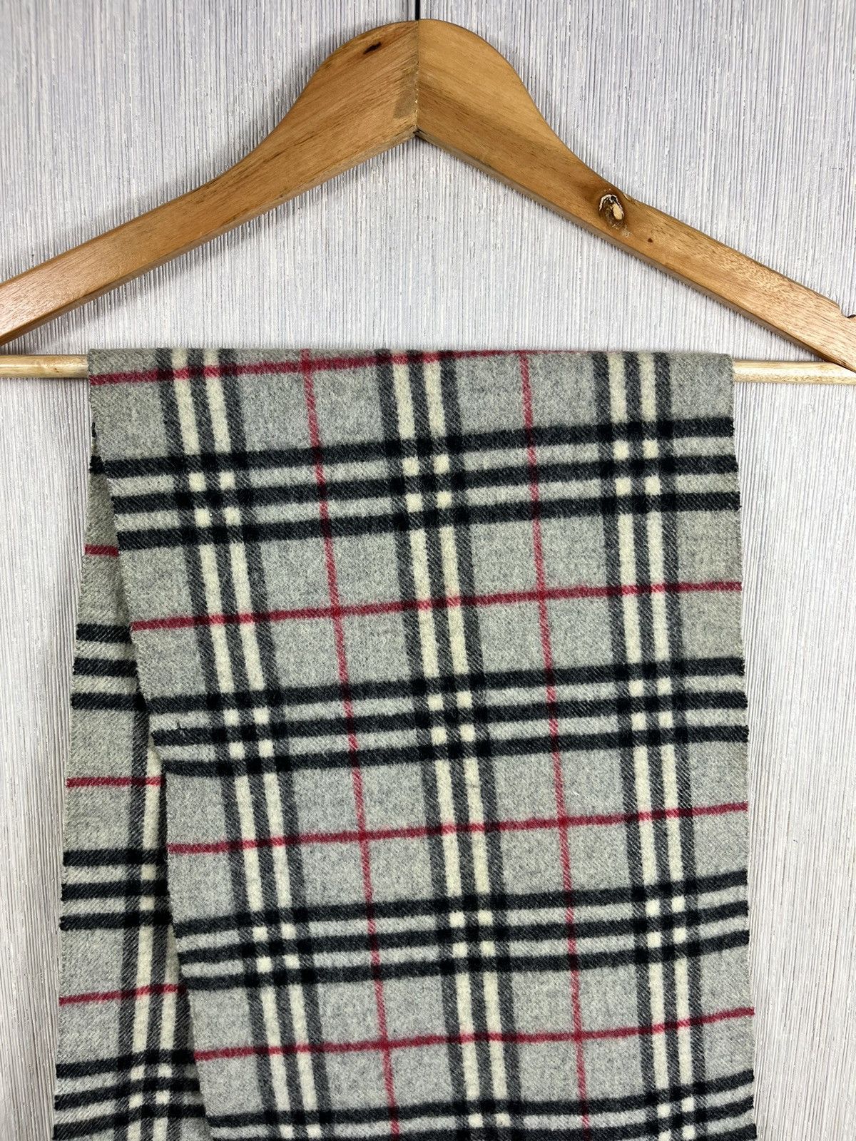 Burberry × Vintage Vintage Burberry London lambs wool checked scarf muffler Size ONE SIZE - 3 Thumbnail