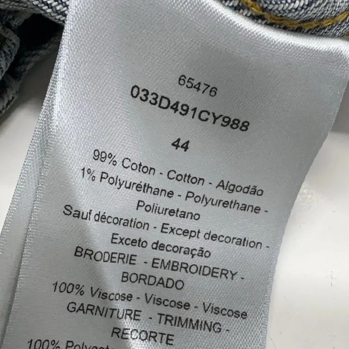 Dior Dior Dior Logo Print Long Sleeve Denim Jacket 0079-2507 Size US L / EU 52-54 / 3 - 4 Thumbnail
