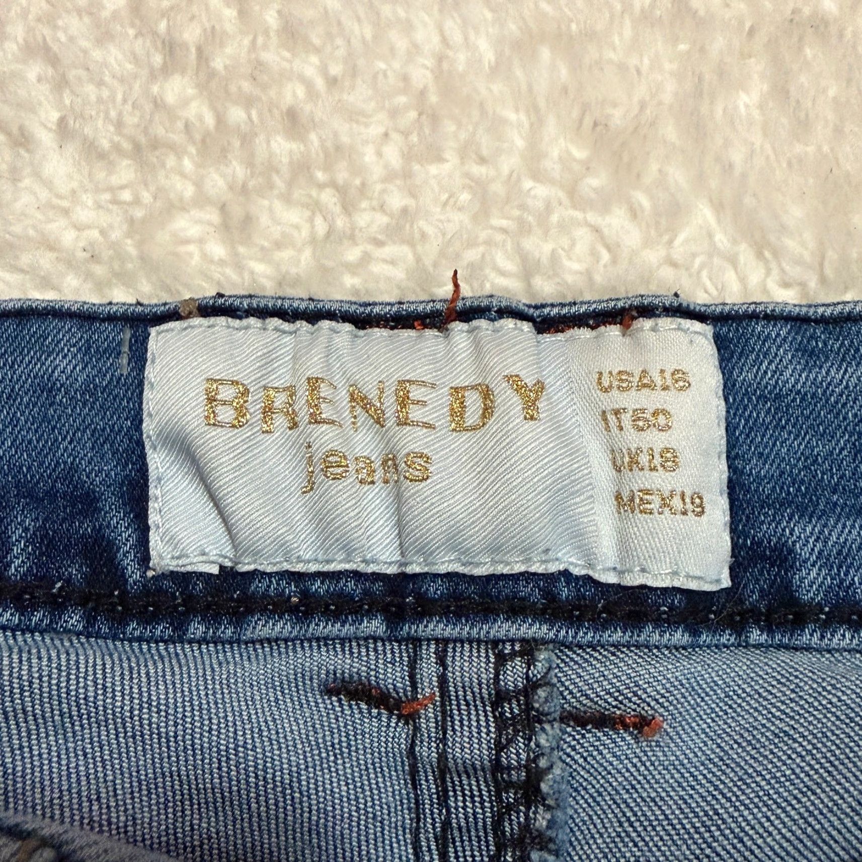 Denime VINTAGE Brenedy Jeans Womens 16 Linda Blue Bootcut Denim Embroidered Rhinestone Medium Wash Girls Women Mens Size 38" / US 16 / IT 52 - 4 Thumbnail