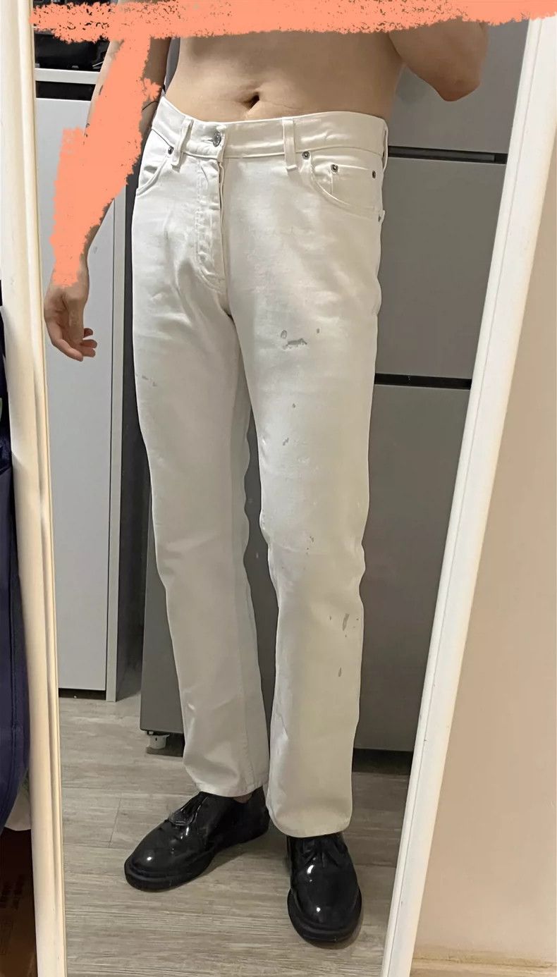 Helmut Lang HELMUT LANG White ink-painted jeans Size US 29 - 1 Thumbnail