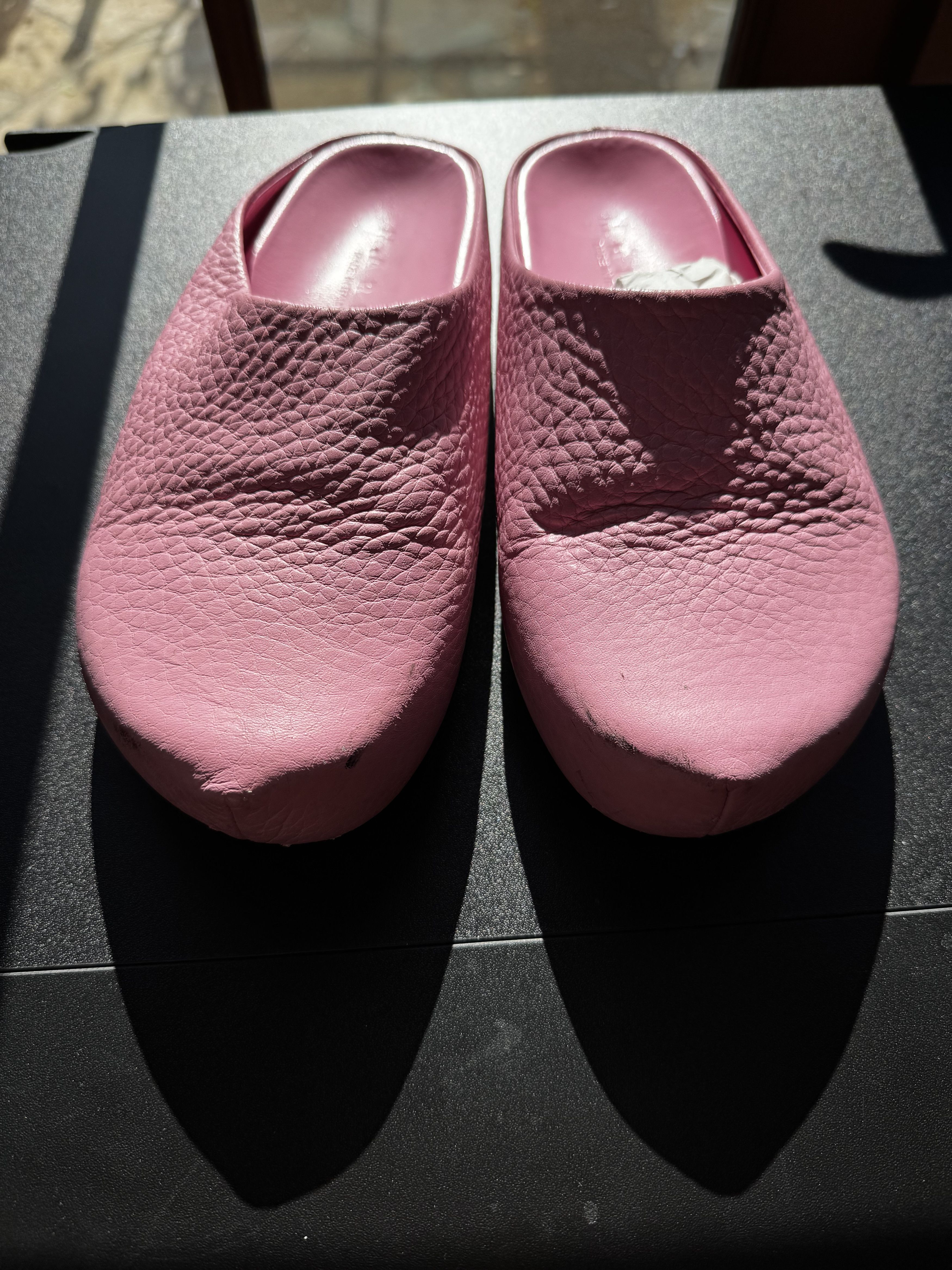 Marni Marni Pink Leather Fussbett Sabot Clog Loafers Size US 7 / EU 40 - 1 Thumbnail