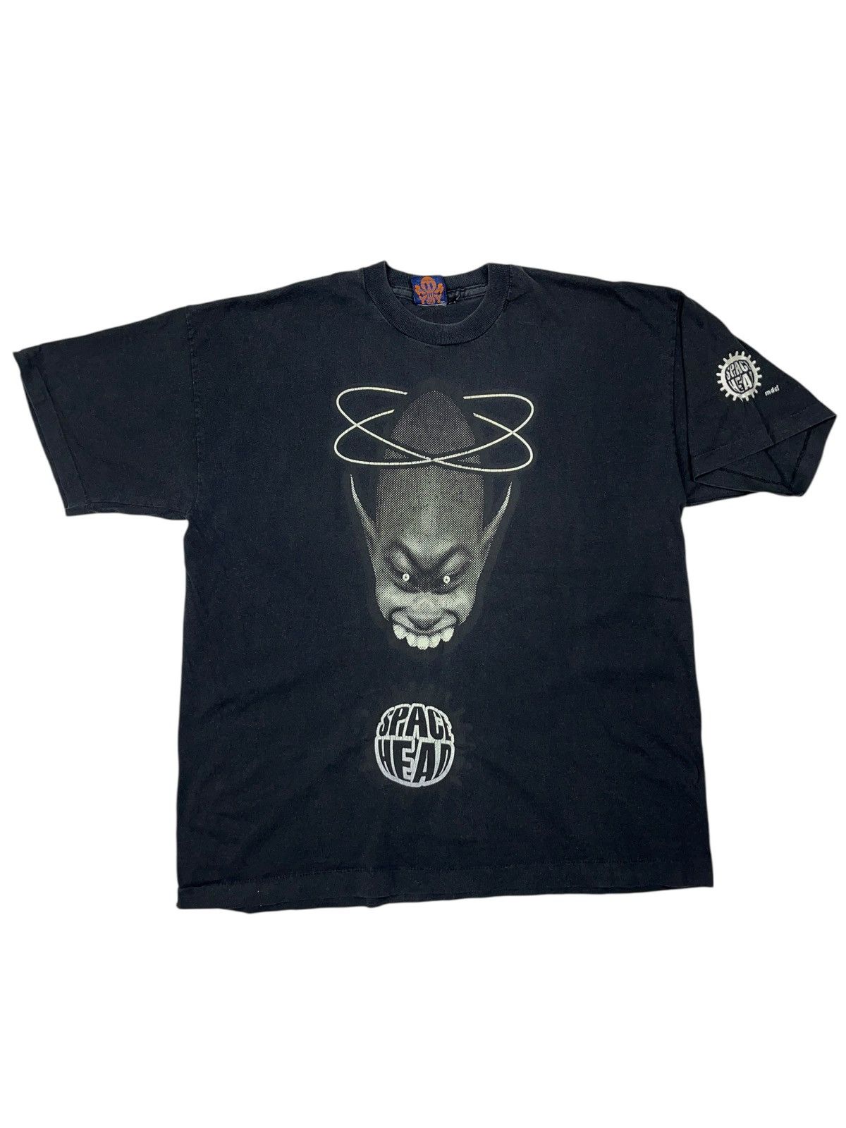 Thunderdome Vintage 90s SpaceHead Aphex Twin Style T-Shirt Techno Rave Size US XL / EU 56 / 4 - 1 Thumbnail