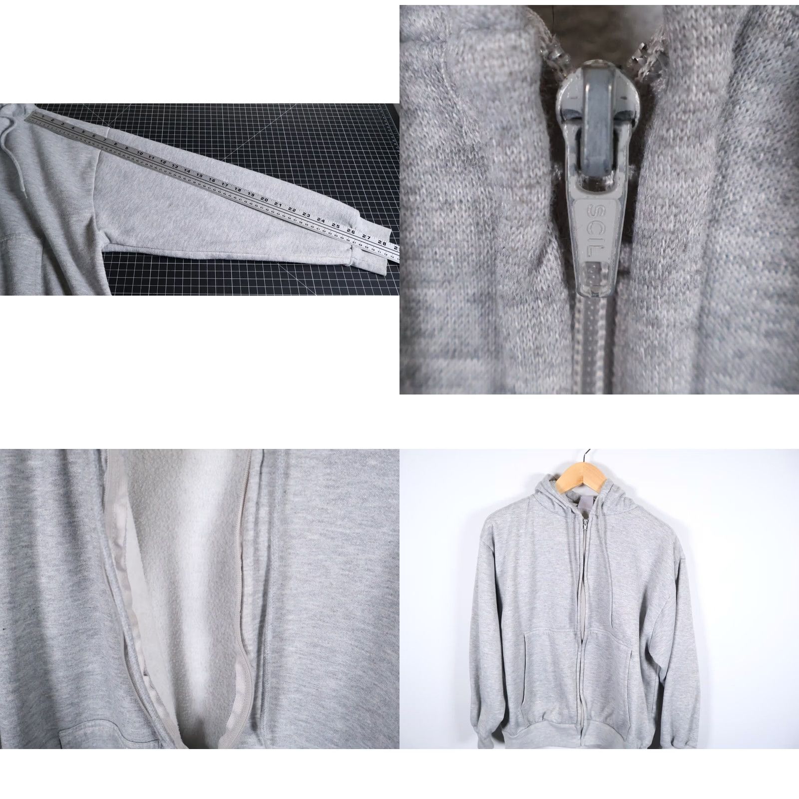 Vintage VINTAGE Franklin Shirt Mens XL Gray 90s Zip Hoodie Men Heather Sweatshirt Blank Solid VTG Fleece Size US XL / EU 56 / 4 - 8 Thumbnail