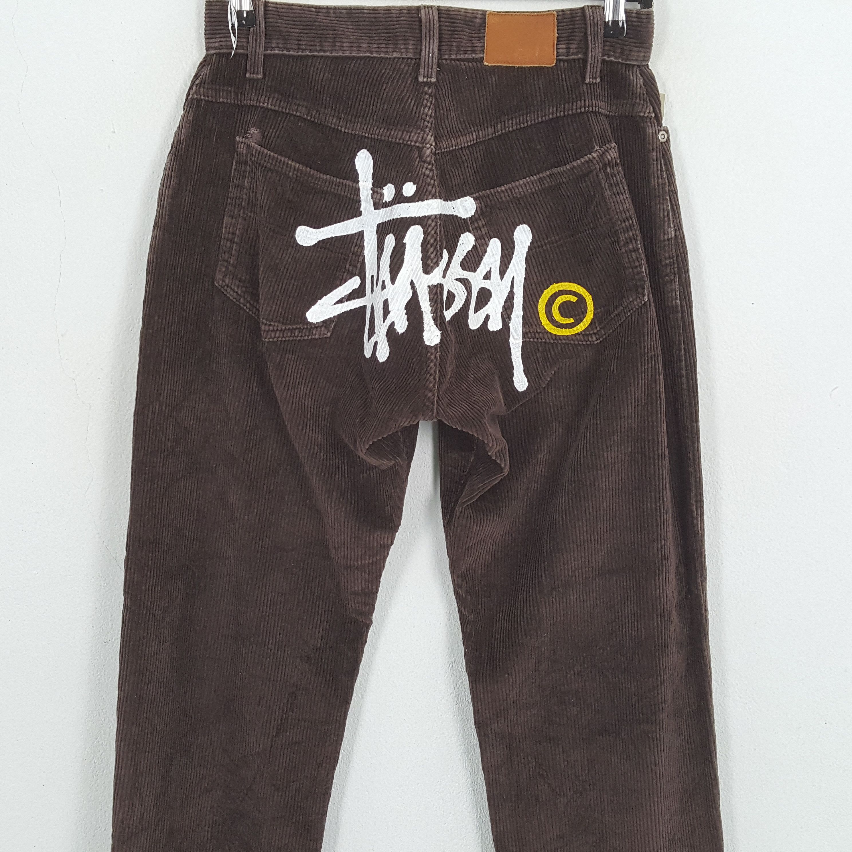 Stussy × Vintage STUSSY Streetwear Custom Art Corduroy Pant Size US 27 - 2 Thumbnail