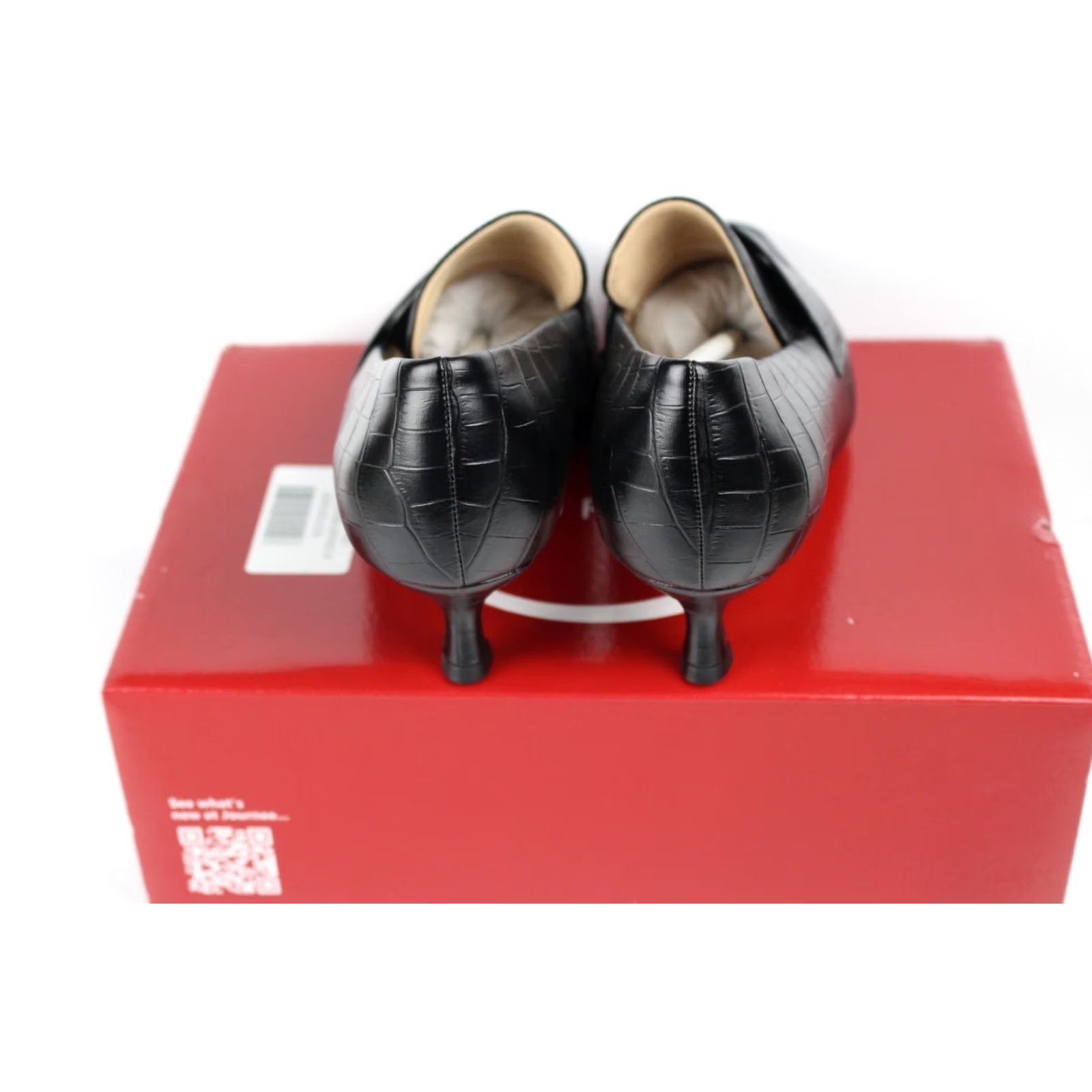 Vintage Journee Collection Women's Celina Pump Heels 7M Black Kitten Square Pump Heels Men? Size US 7 / IT 37 - 4 Thumbnail