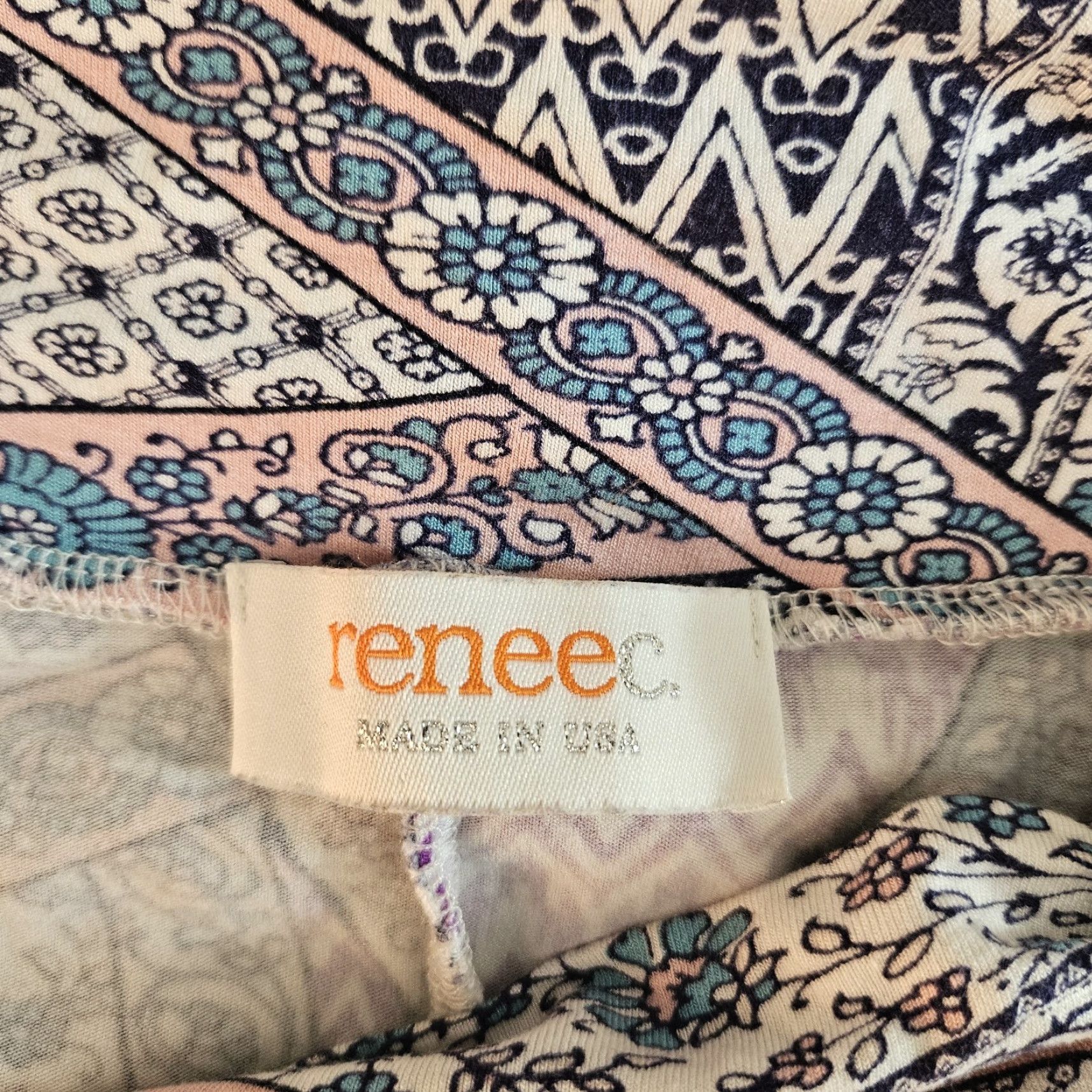 Vintage Renee C Womens Maxi Skirt L Blue Purple Floral Pull On Rayon Blend Size 36" / US 14 / IT 50 - 5 Thumbnail