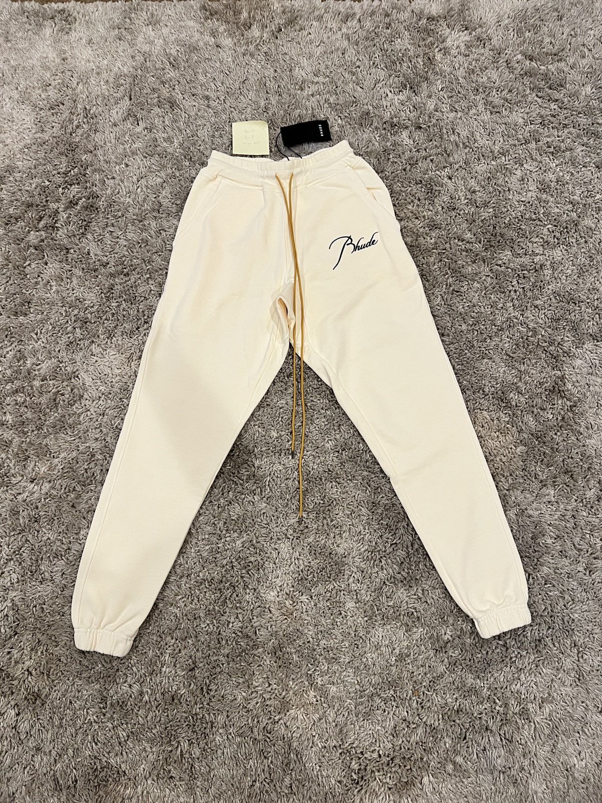 Rhude RHUDE Logo Lounge Pants White Size S Size US 29 - 2 Thumbnail