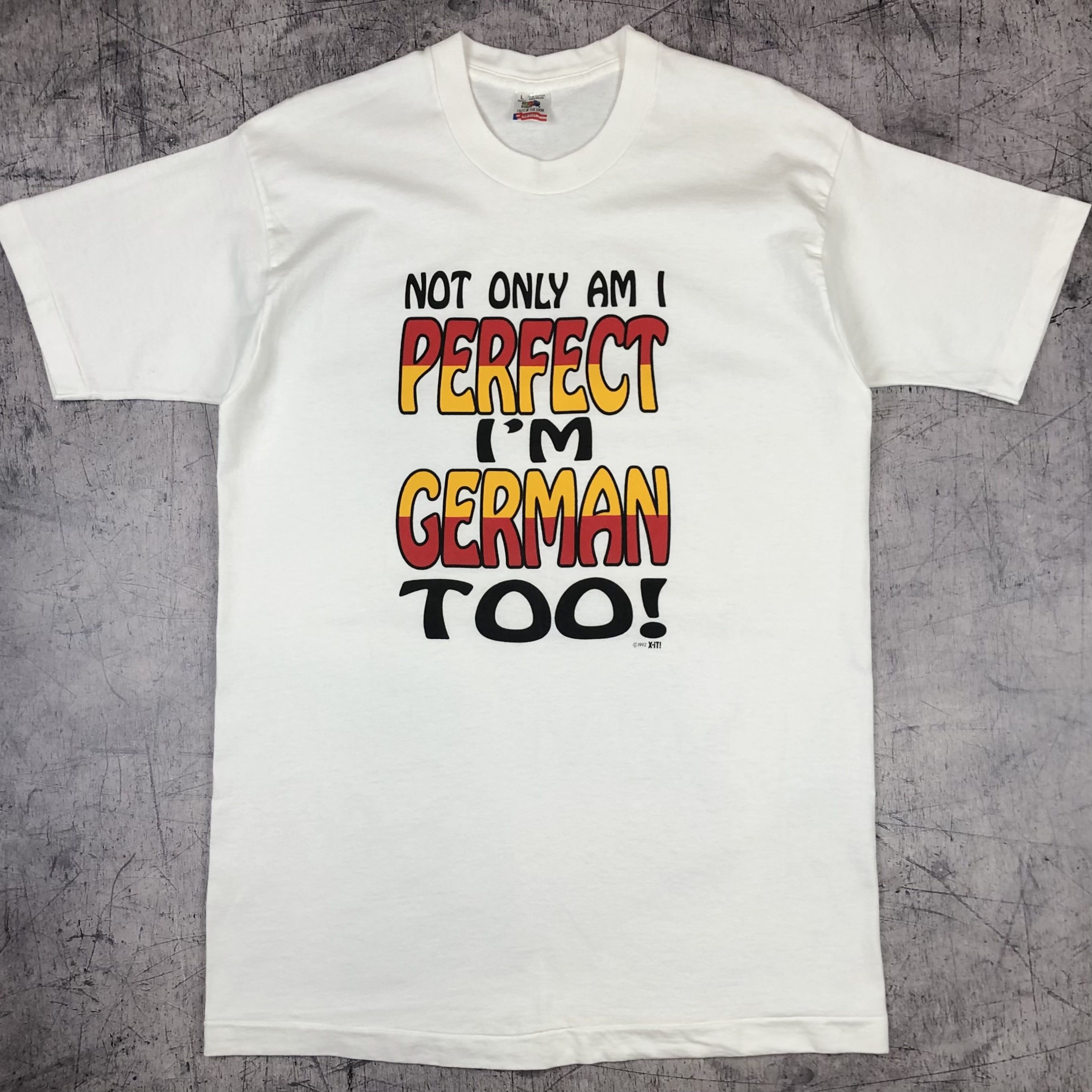 Vintage 1992 USA Single Stitch Germany Humor Tee Size US L / EU 52-54 / 3 - 1 Thumbnail