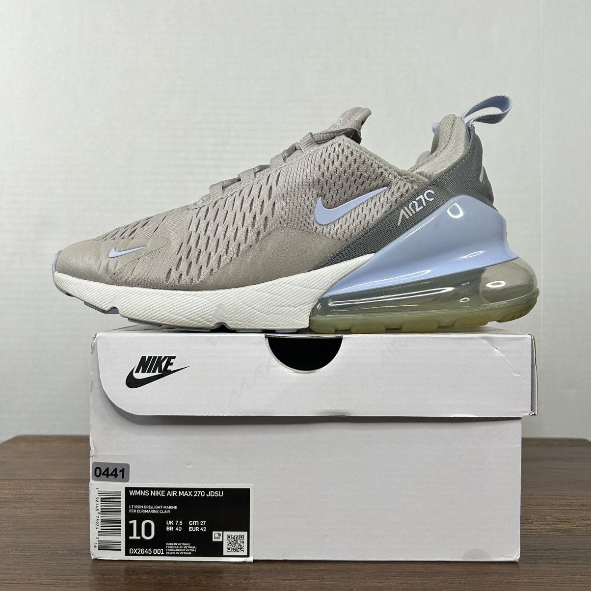 Nike Nike Air Max 270 Essential Light Iron Ore Grey Women’s 10 Size US 10 / IT 40 - 2 Thumbnail