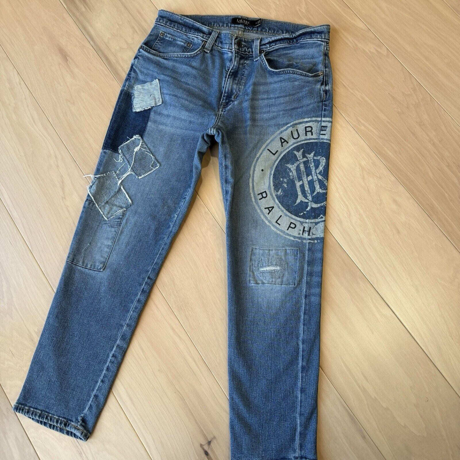Ralph Lauren Lauren Ralph Lauren Jeans Women's 32 Blue Patchwork Glam Size 32" / US 10 / IT 46 - 9 Thumbnail