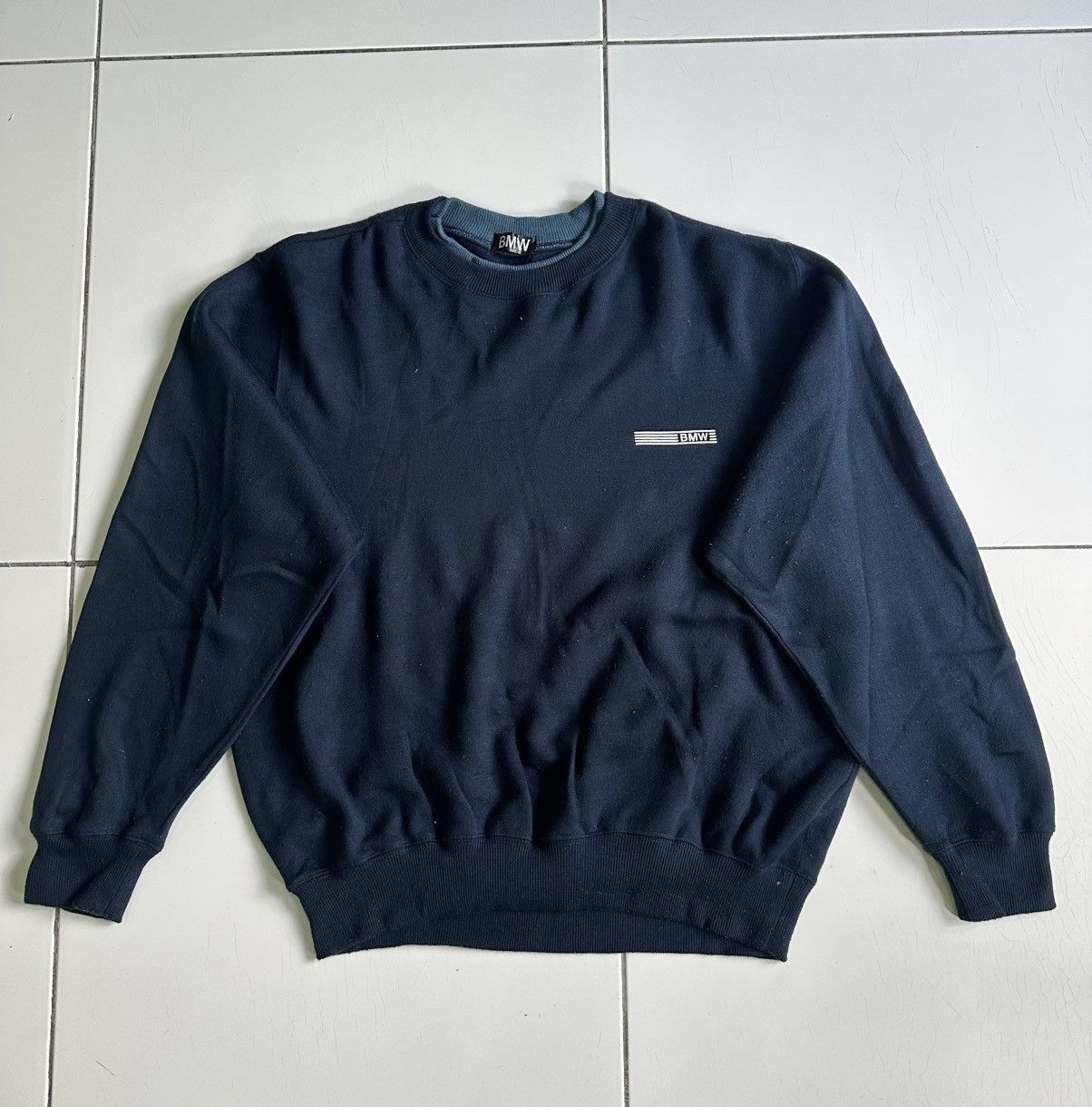 BMW × Vintage Vtg BMW dark blue sweatshirt Size US L / EU 52-54 / 3 - 1 Thumbnail