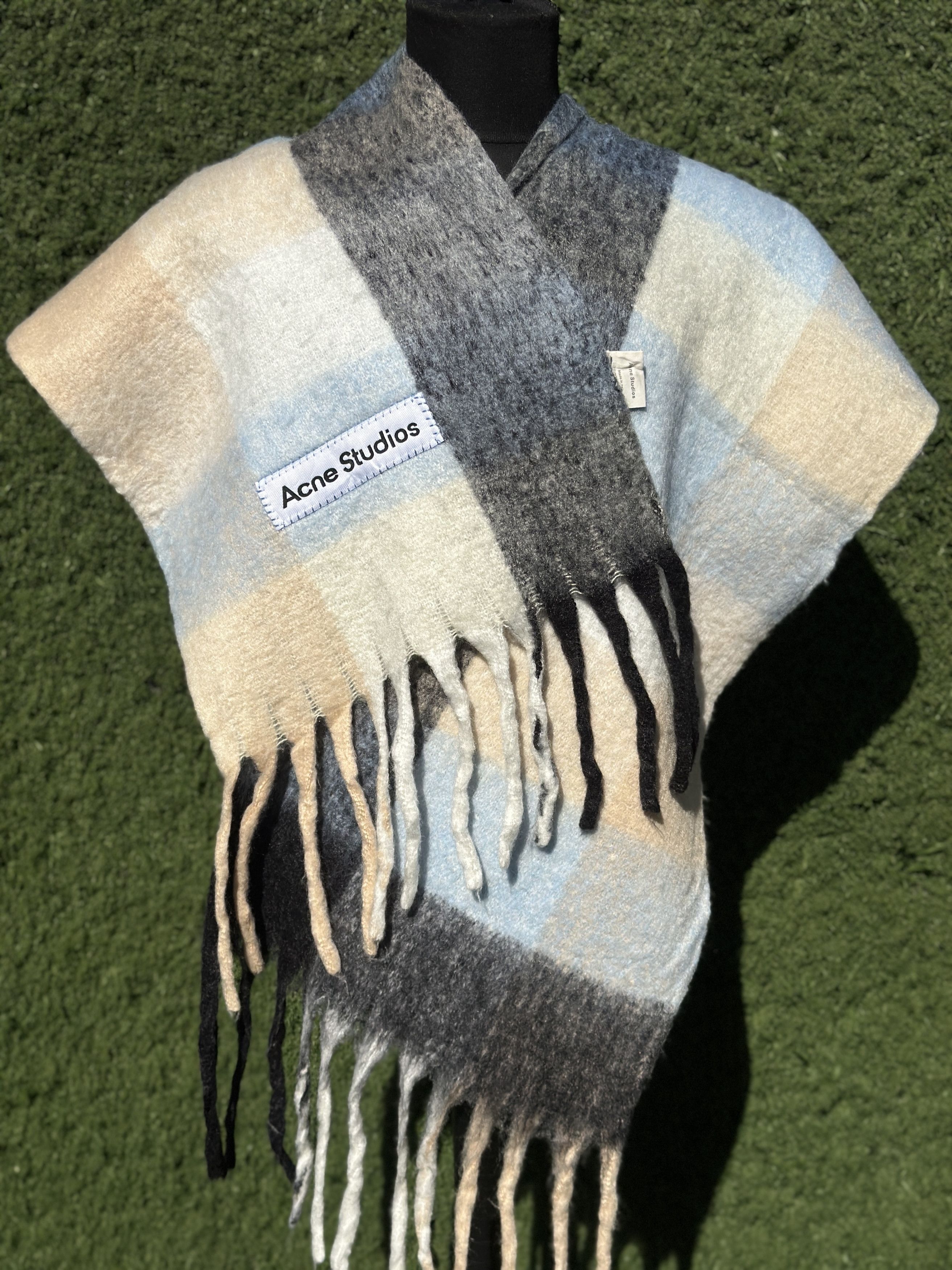 Acne Studios Multicolor Check Acne Studios Scarf Unisex Italy 250 X 35 Cm Size ONE SIZE - 3 Thumbnail