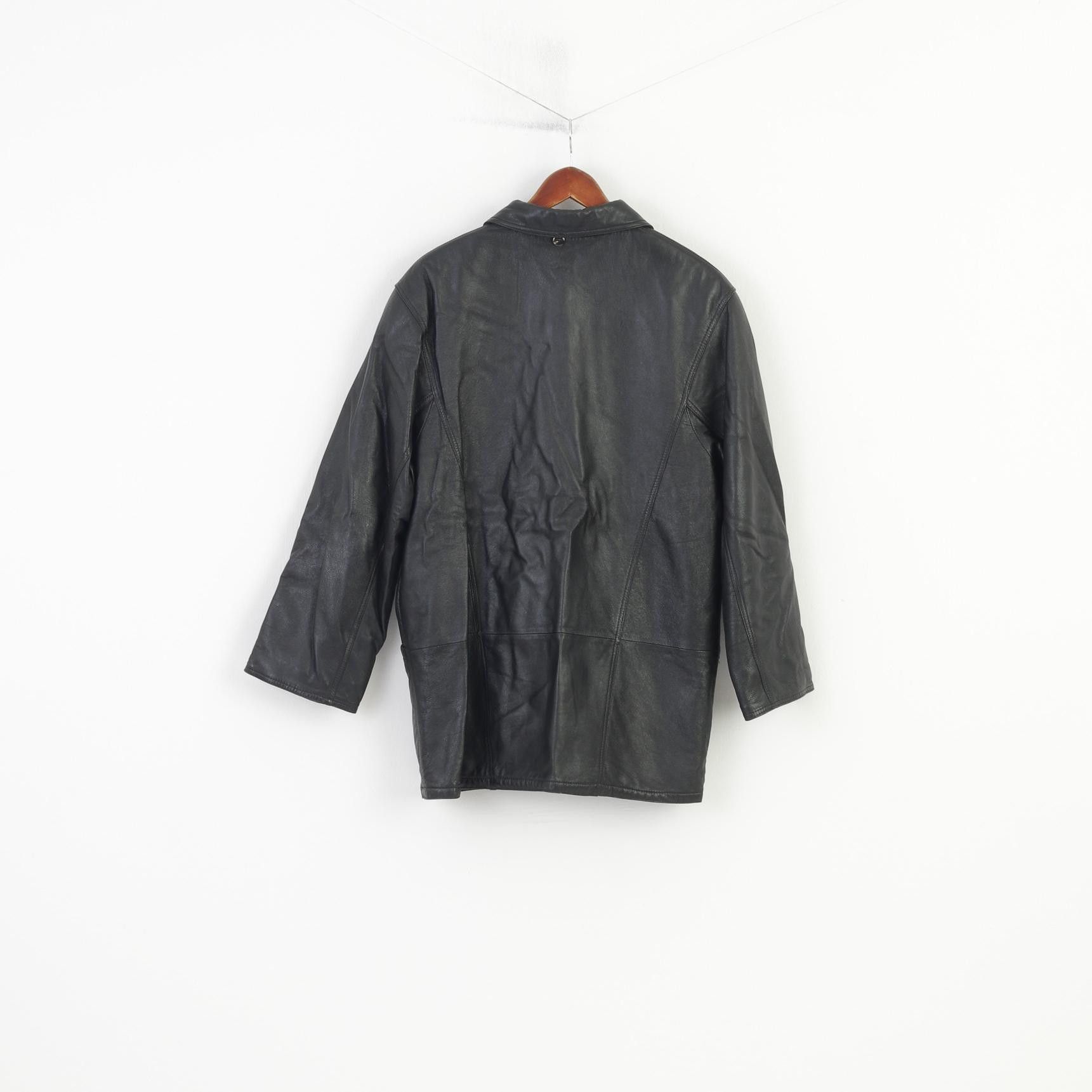 Vintage Alta Moda Women XL Jacket Black Leather 11040 Size XL / US 12-14 / IT 48-50 - 8 Thumbnail