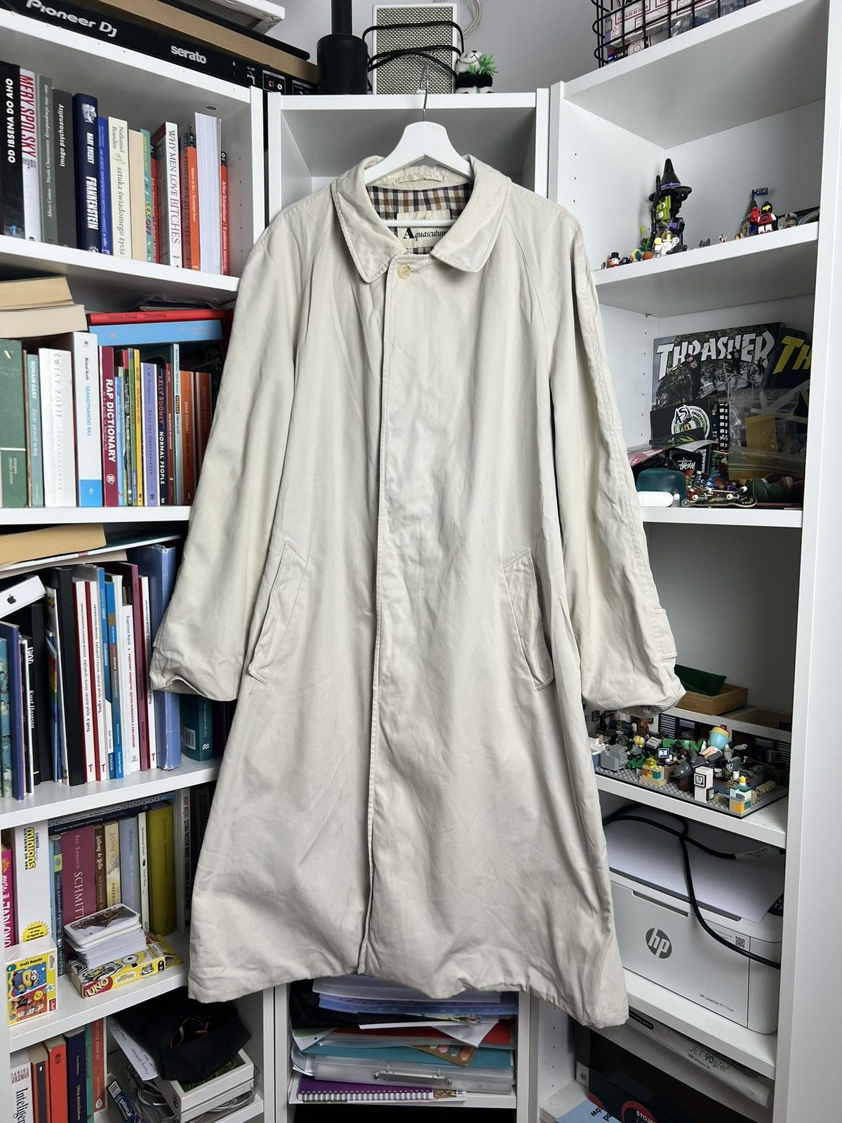 Aquascutum × Designer Vintage y2k Aquascutum checked trench coat jacket XL designer Size US XL / EU 56 / 4 - 2 Thumbnail