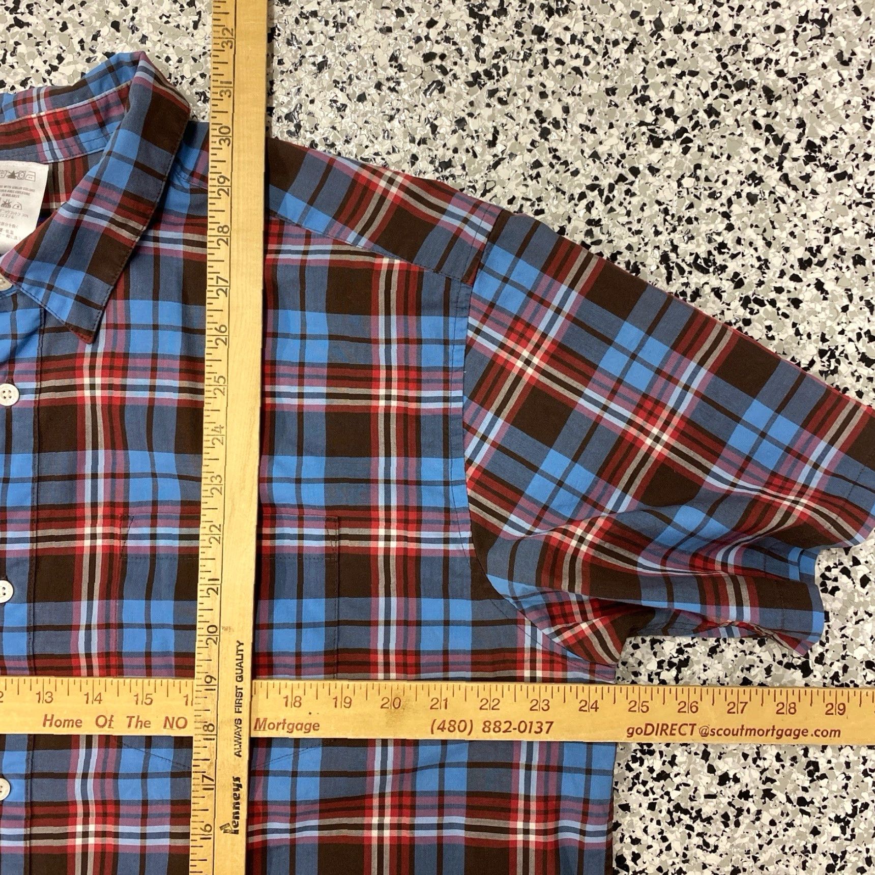 Patagonia Patagonia Organic Cotton Shirt Mens XL Blue Short Sleeve Button-Up Plaid Size US XL / EU 56 / 4 - 4 Thumbnail