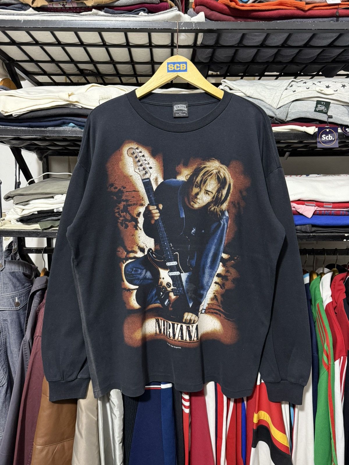 Band Tees Vintage nirvana kurt cobain 1999 long sleeve tshirt Size US XL / EU 56 / 4 - 1 Thumbnail