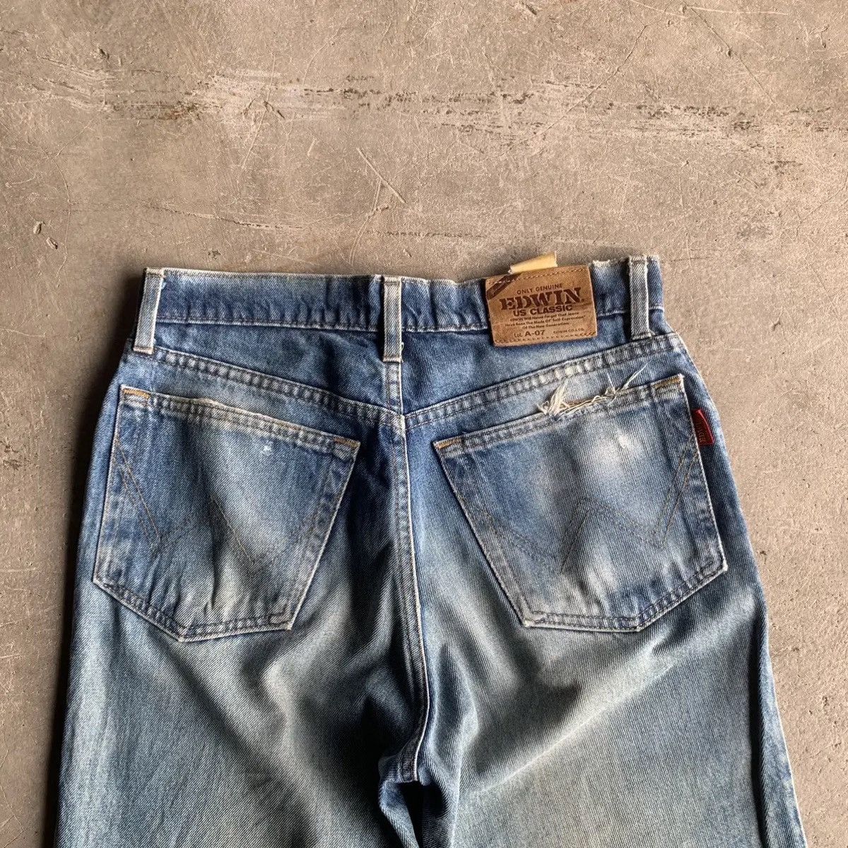 Edwin Vintage Edwin Distressed Jeans 30x31 BlueWash Ripped Denim Size US 30 / EU 46 - 11 Thumbnail