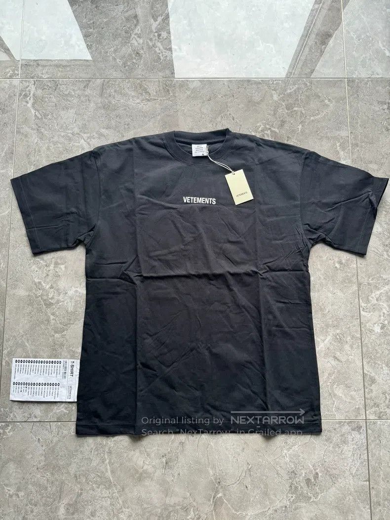 Vetements Vetements Small Logo Letter Print Short Sleeve Black T-Shi Size US M / EU 48-50 / 2 - 1 Thumbnail