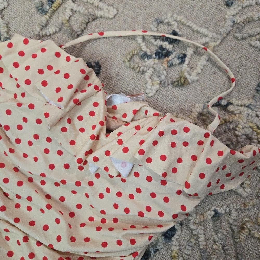 J.Crew Ruched One-Piece Swimsuit with Ruffles in Red Dot Print Size ONE SIZE - 2 Thumbnail