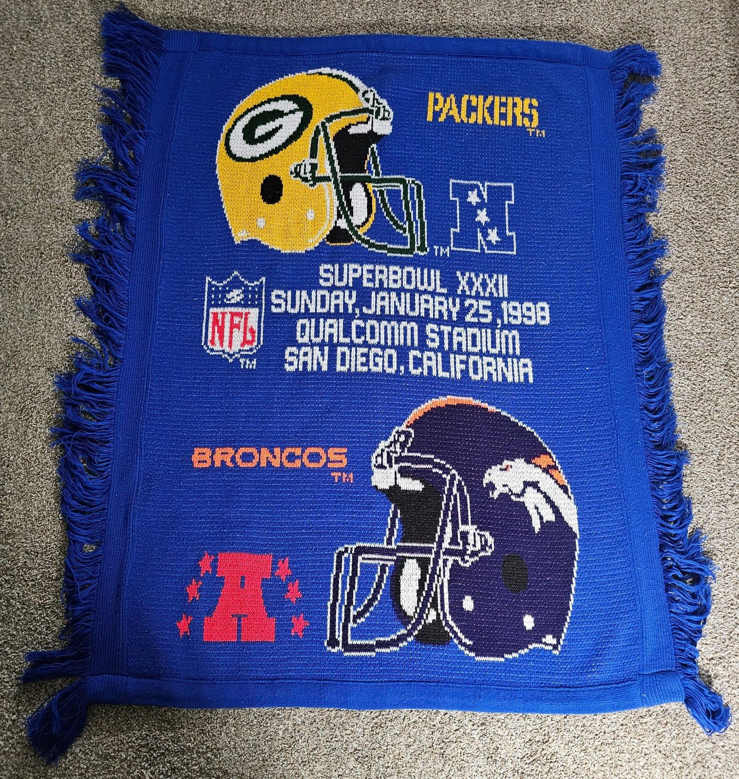 Designer 3 Strikes Packers Broncos super bowl 32 tapestry throw Size ONE SIZE - 1 Thumbnail