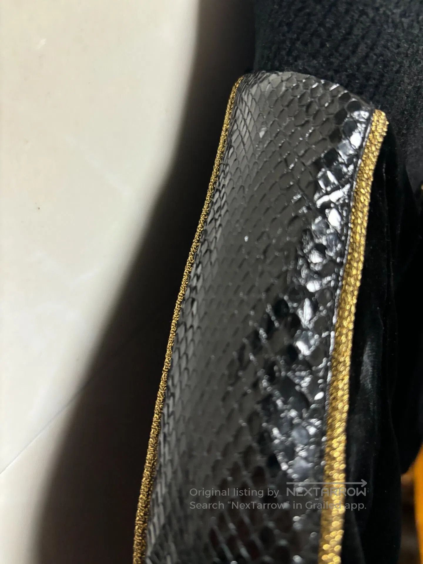 Saint Laurent Paris Saint Laurent Velvet Snake Skin Jacket. Size US M / EU 48-50 / 2 - 3 Thumbnail