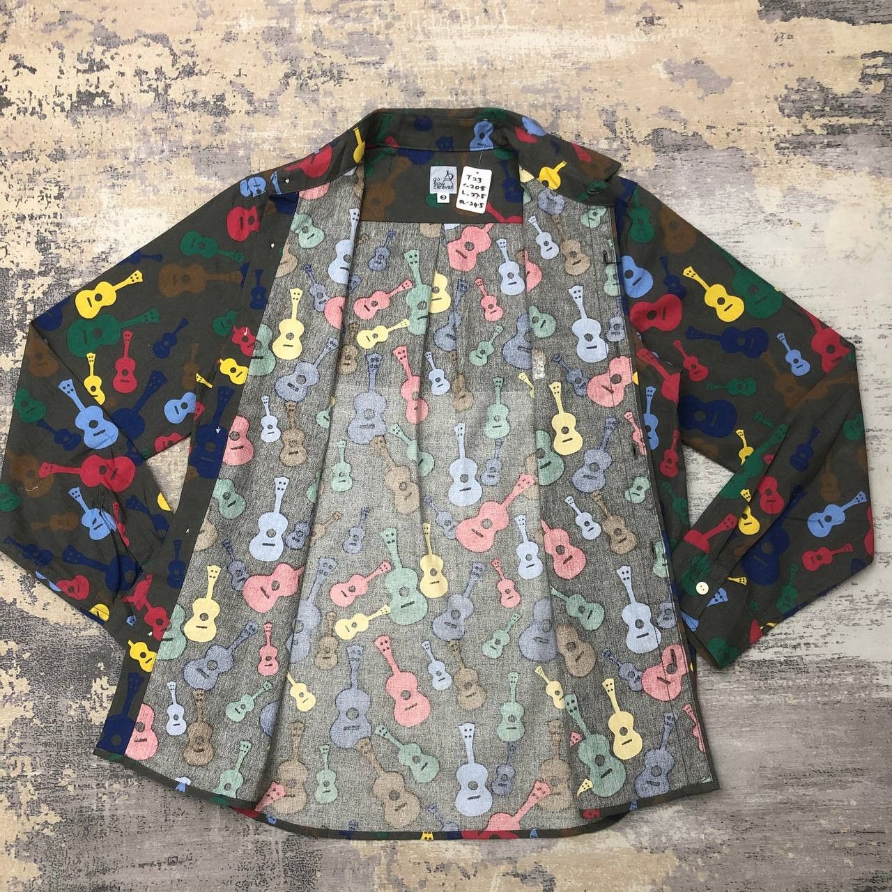 go slow caravan T23 NWT GUITAR THEME BY GO SLOW CARAVAN SHIRTS Size US M / EU 48-50 / 2 - 3 Thumbnail