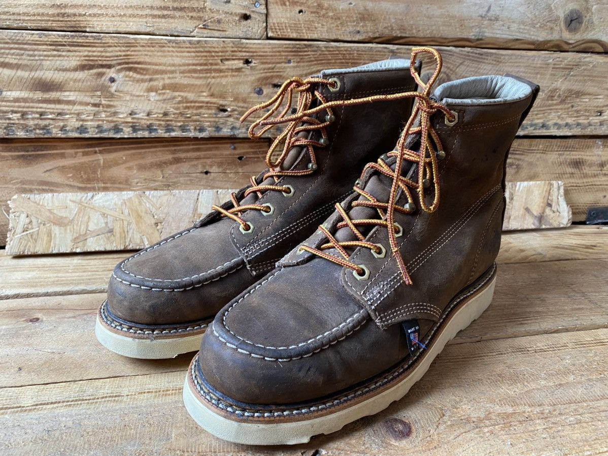Thorogood Thorogood moc-toe gray leather work boots sz US9 Size US 9 / EU 42 - 3 Thumbnail