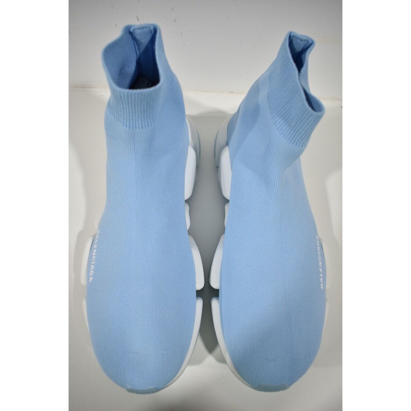 Balenciaga Balenciaga Mens Speed 2.0 Sock Blue White High Top Size US 14 / EU 47 - 6 Thumbnail