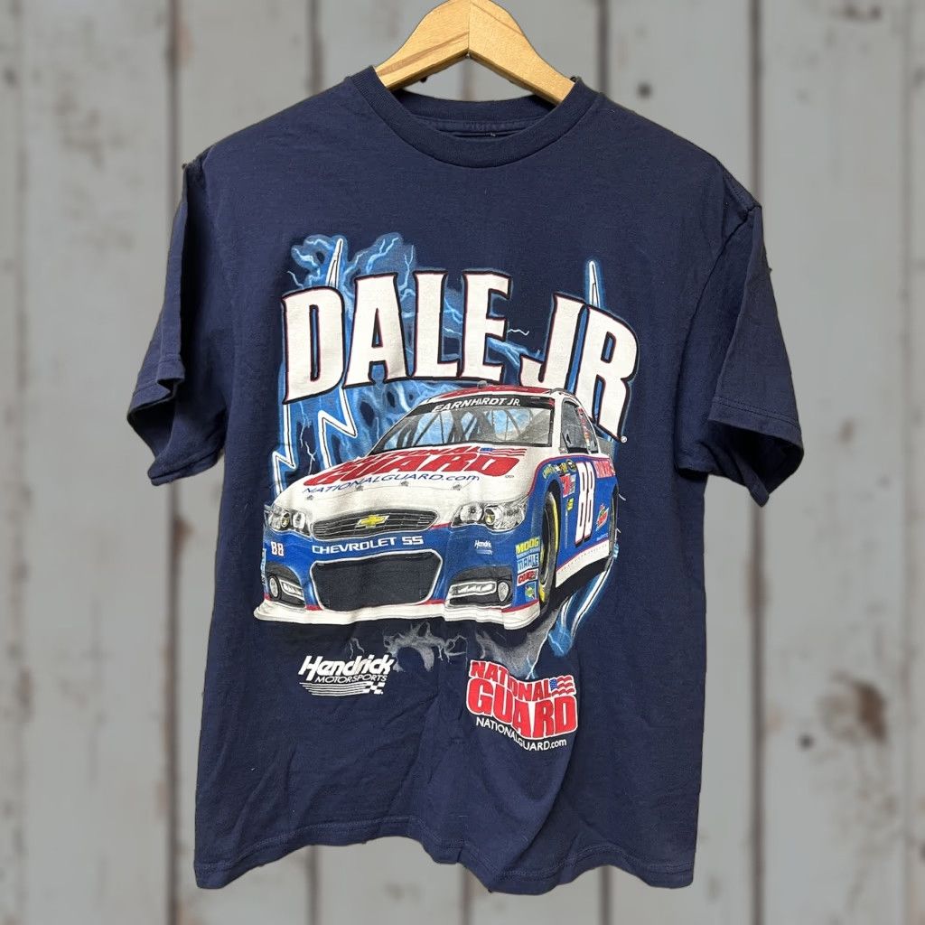 NASCAR NASCAR Dale Earnhardt Jr. #88 National Guard Hendrick T-shirt Blue L Short Sleeve Crew Neck Unisex Adults 2-Sided Racing Size US L / EU 52-54 / 3 - 1 Thumbnail