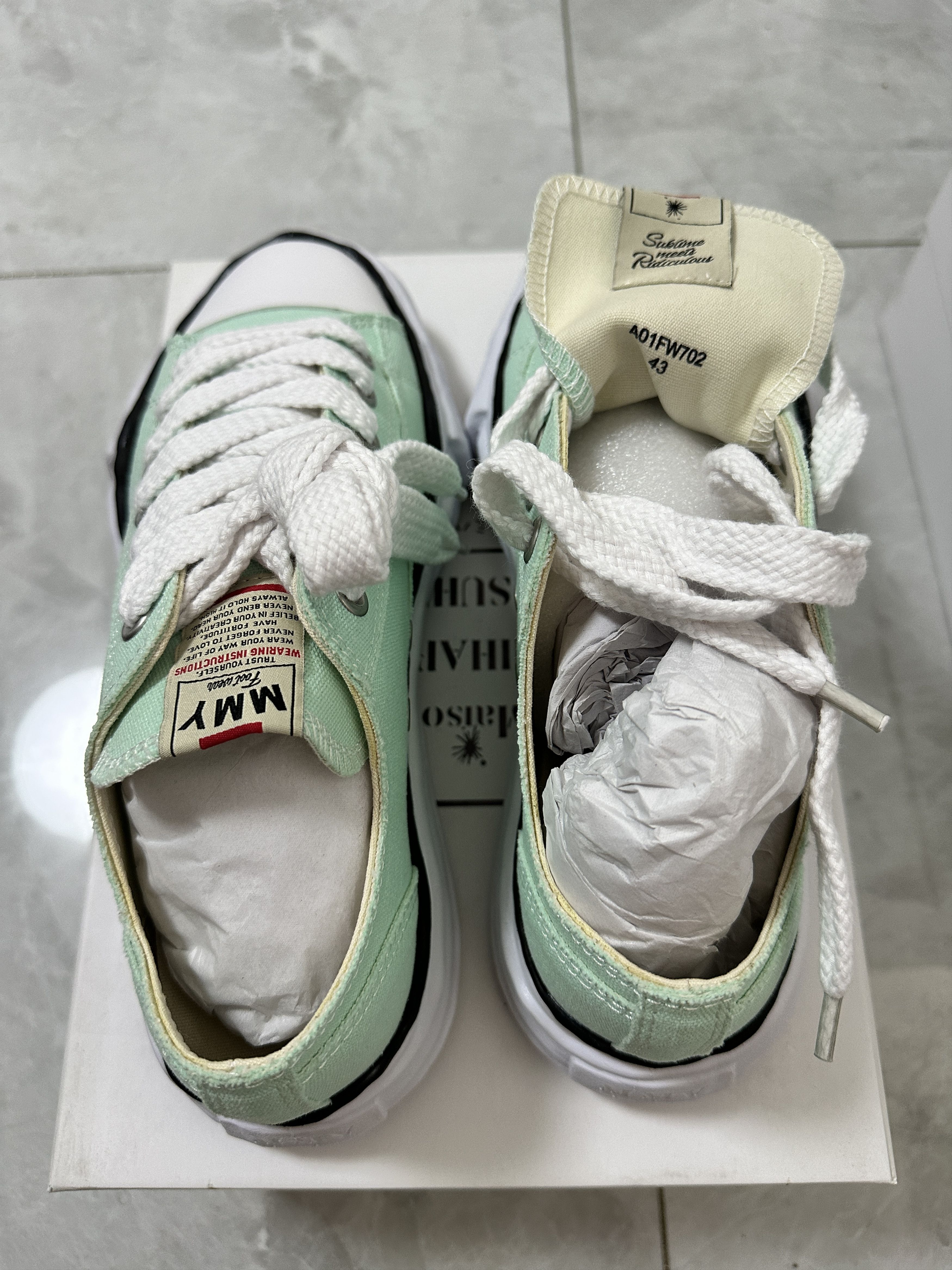 Maison MIHARA YASUHIRO Maison MIHARA YASUHIRO Low-top Sneakers in Light Blue Size US 10 / EU 43 - 4 Thumbnail