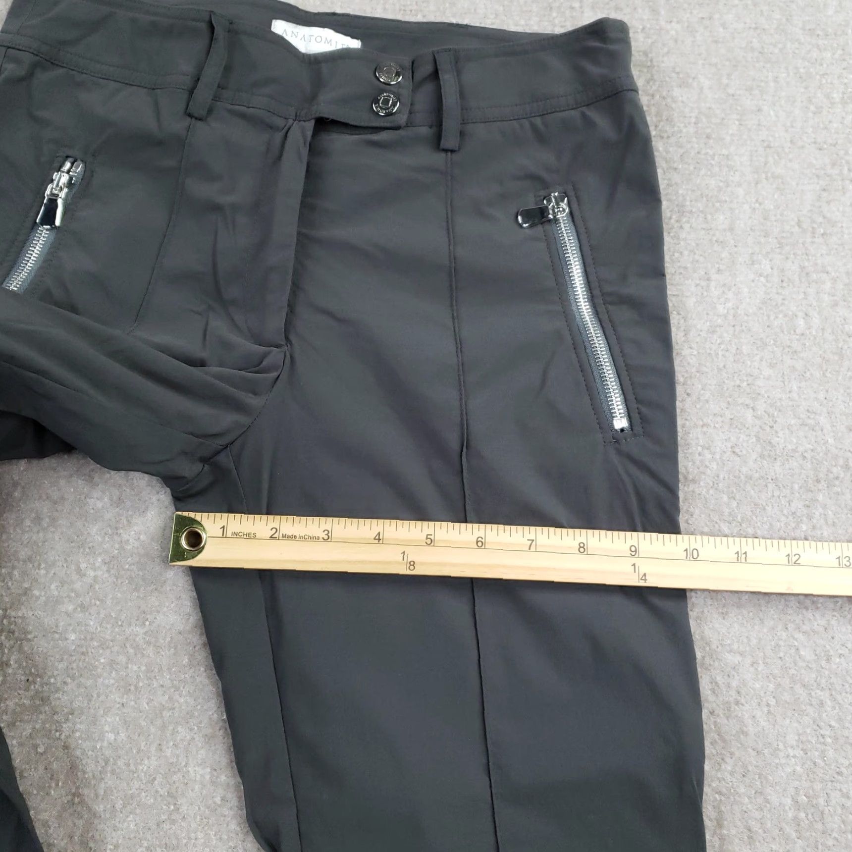 ANATOMICA Anatomie Pants Womens Small Gray Zip Pocket Slim Leg Dress Pants Casual Travel Size 28" / US 6 / IT 42 - 5 Thumbnail