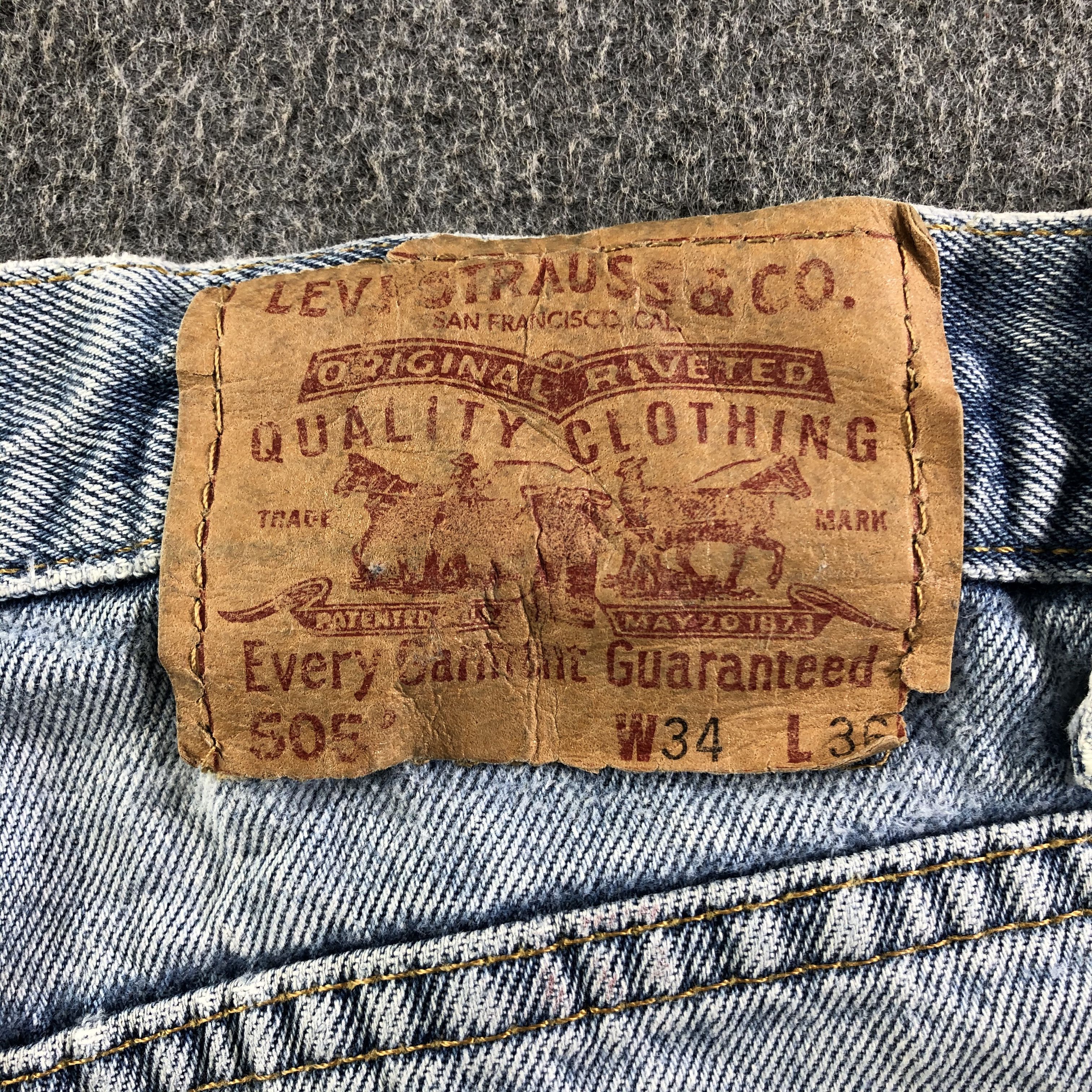 Levi's Vintage Light Wash Levis 505 Jeans-J3294 Size US 33 - 5 Thumbnail