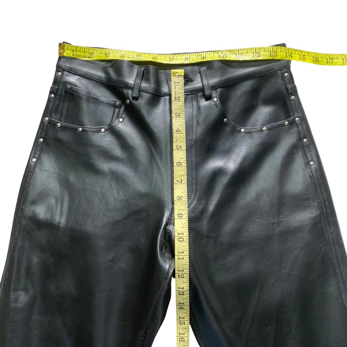 Japanese Brand Japanese Designer Bonskip PU Leather Pants Straight cut Size US 28 / EU 44 - 23 Thumbnail