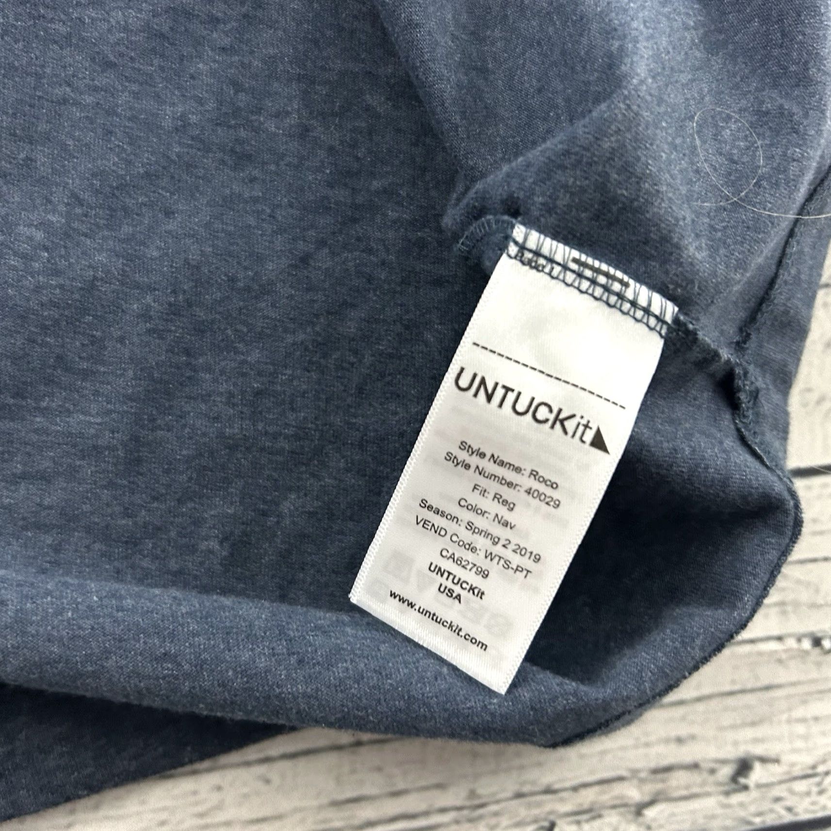 UNTUCKit UNTUCKit Roco Short Sleeve Pocket T Shirt Men's 3XL Blue Red Size US XXL / EU 58 / 5 - 5 Thumbnail