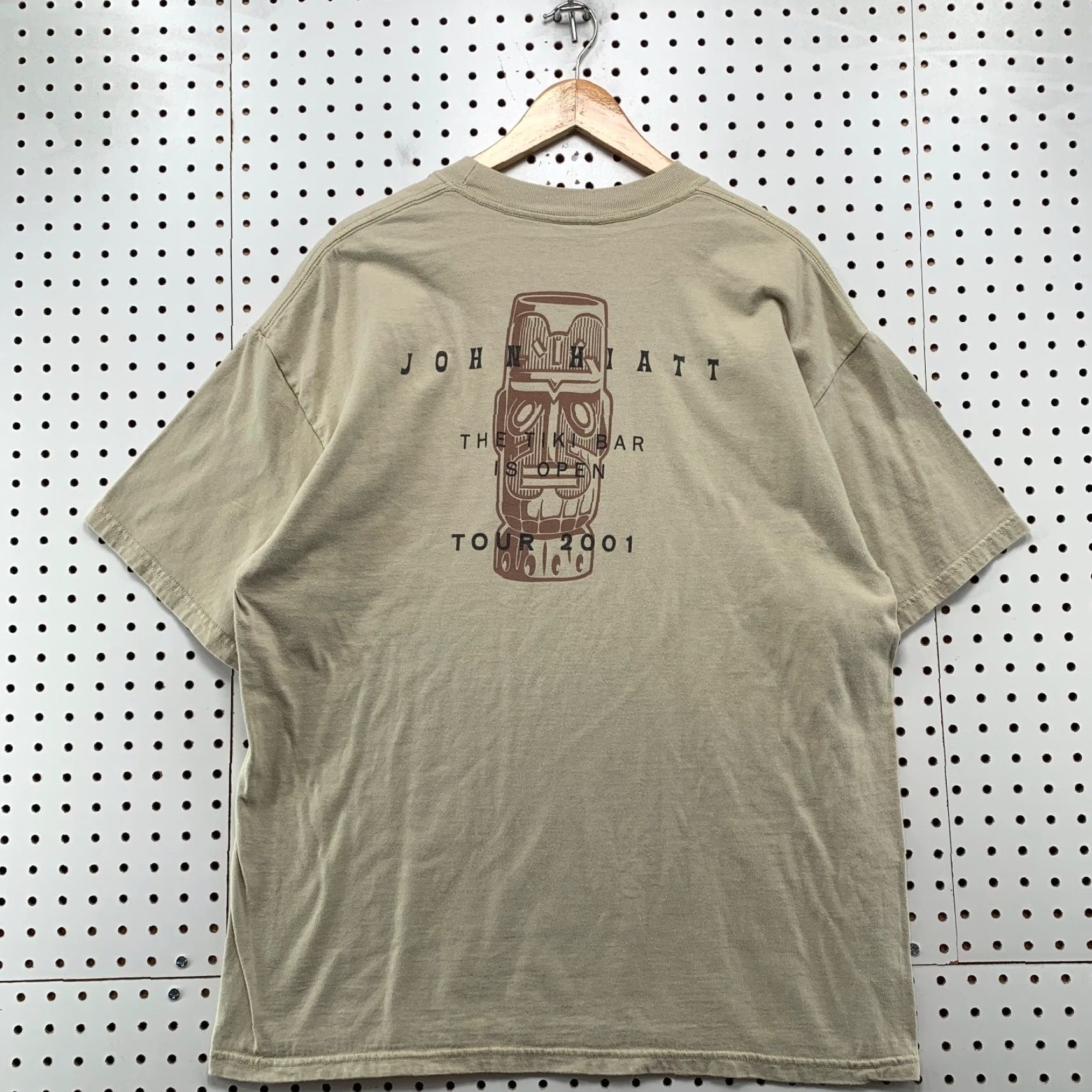 Doublet VINTAGE John Hiatt Tiki Bar is Open 2001 Concert T Shirt Mens XL Double Sided Music Beige Cotton Short Sleeve Shirt - Men XL Size US XL / EU 56 / 4 - 2 Thumbnail