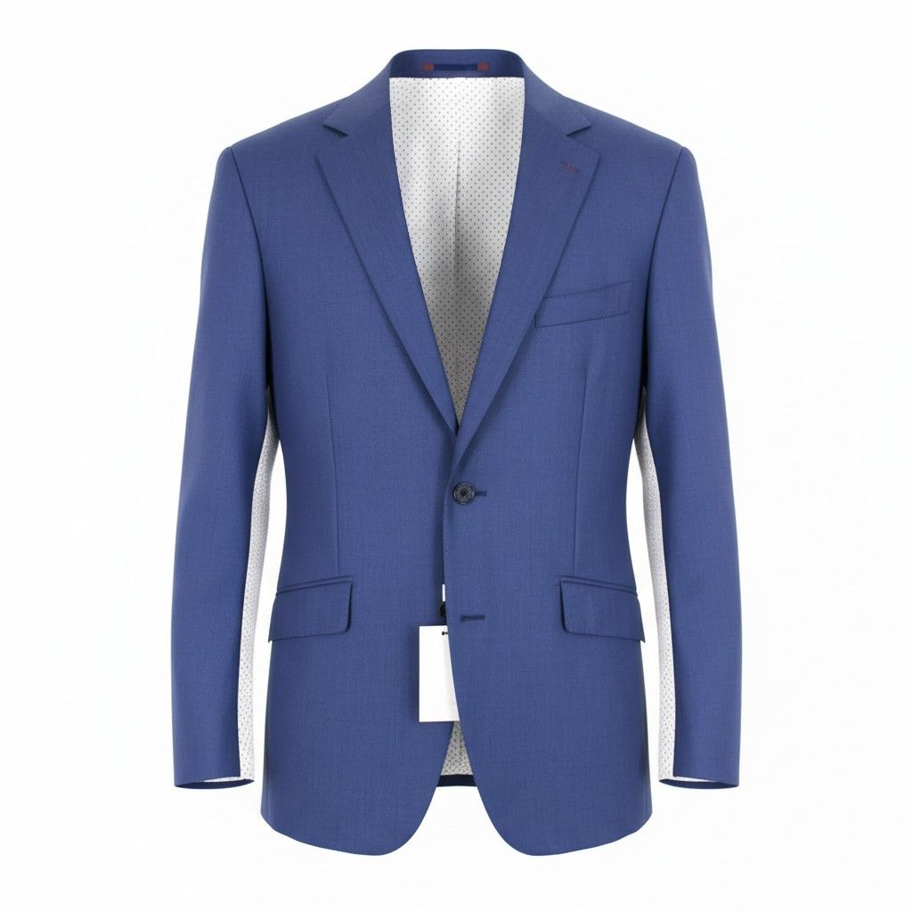 Suitsupply LAZIO UK44 Blue Wool Lined Blazer 59739 Size 44R - 1 Thumbnail