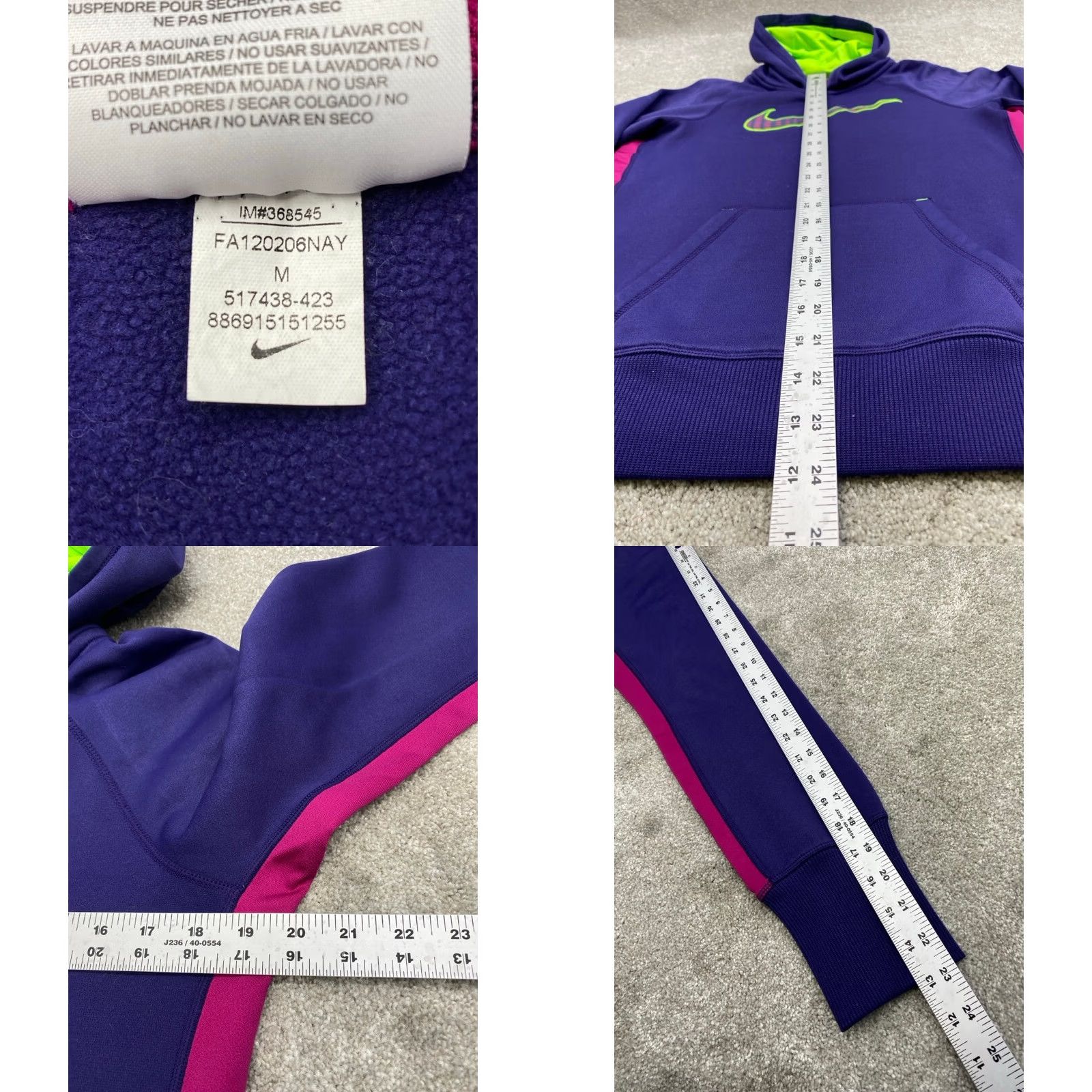 Nike Nike Therma-Fit Hoodie Womens M Purple Long Sleeve Nike Therma Size M / US 6-8 / IT 42-44 - 8 Thumbnail